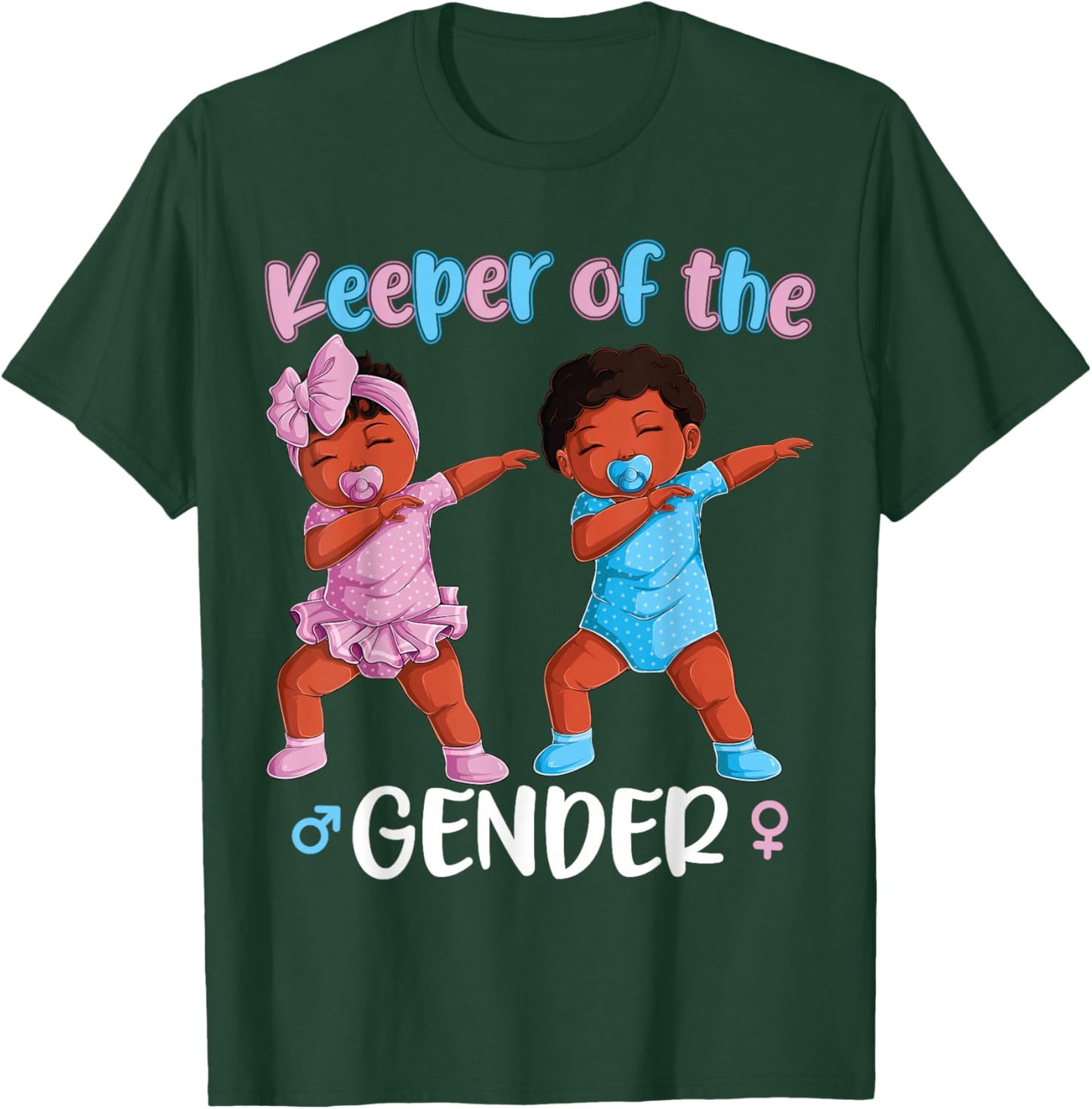 Keeper Of The Gender Reveal Black Baby Announcement Women T-Shirt - T-Shirt | Forest