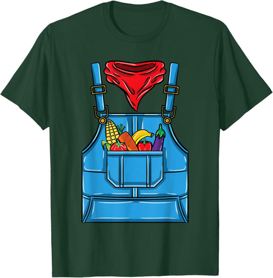 Farmer Costume Black Halloween , -Adults, Short Sleeve, Small T-Shirt - T-Shirt | Forest