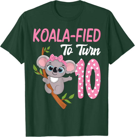 10 Year Old Koala 10th Birthday Party Animal Koala Lover T-Shirt - T-Shirt | Forest