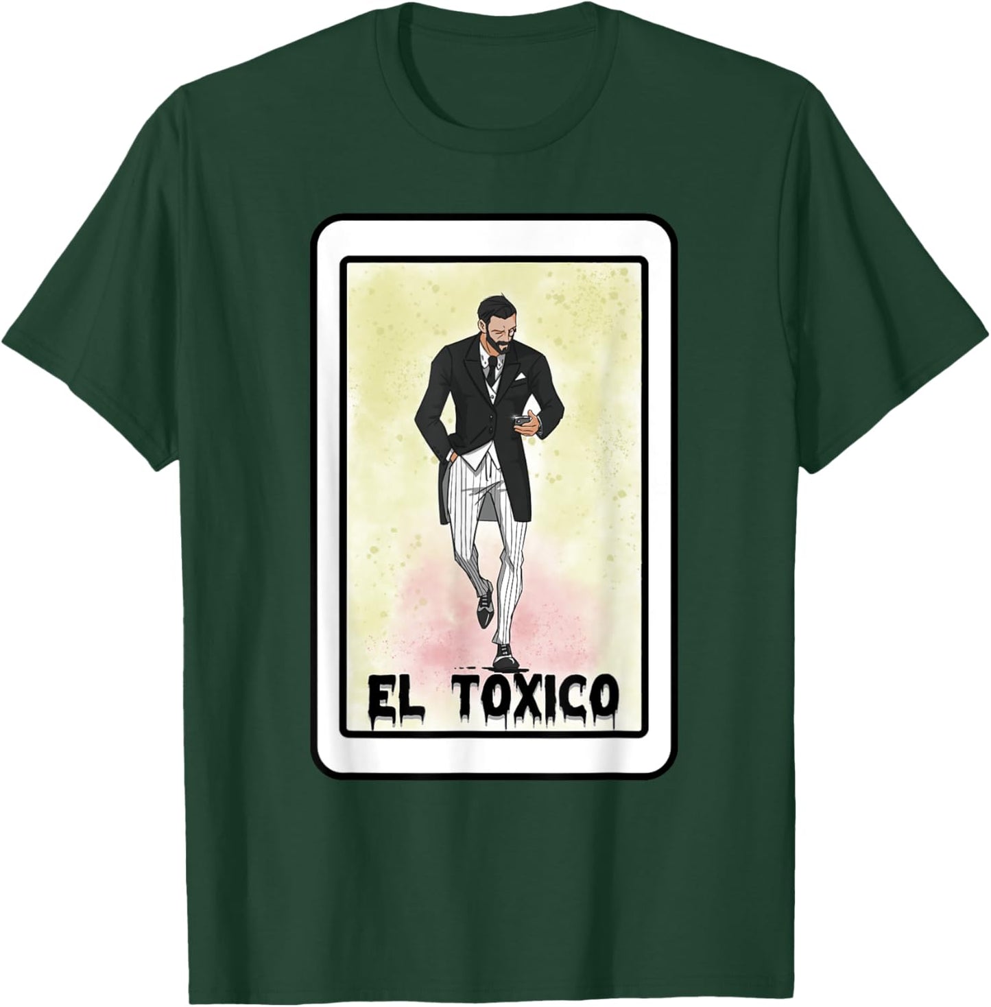 PavonHD EL TXICO -Adults Black Cotton 65% Polyester 35% Modern Crew Collar Short Sleeve Small T-Shirt - T-Shirt | Forest