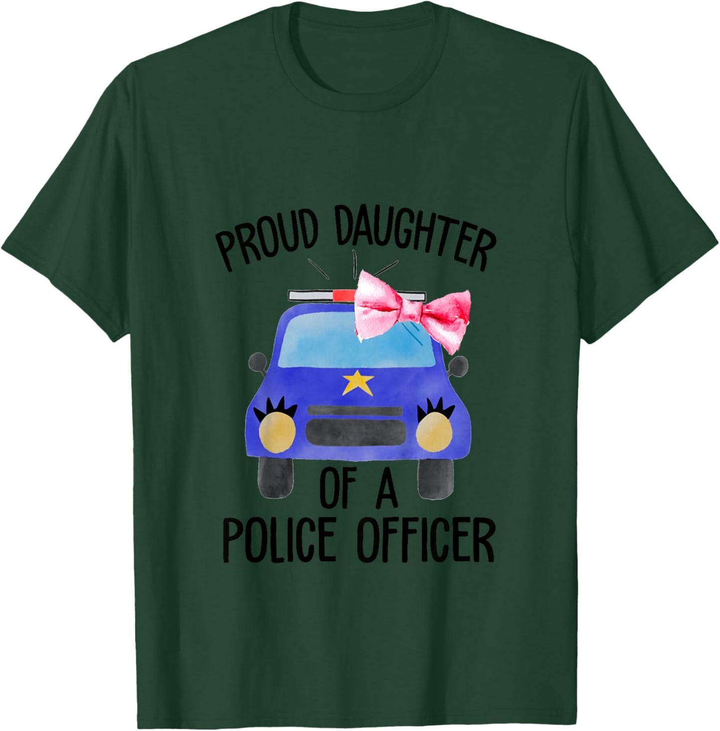 Kids Proud Daughter Of A Police Officer Policeman Dad Baby Girl T-Shirt - T-Shirt | Forest
