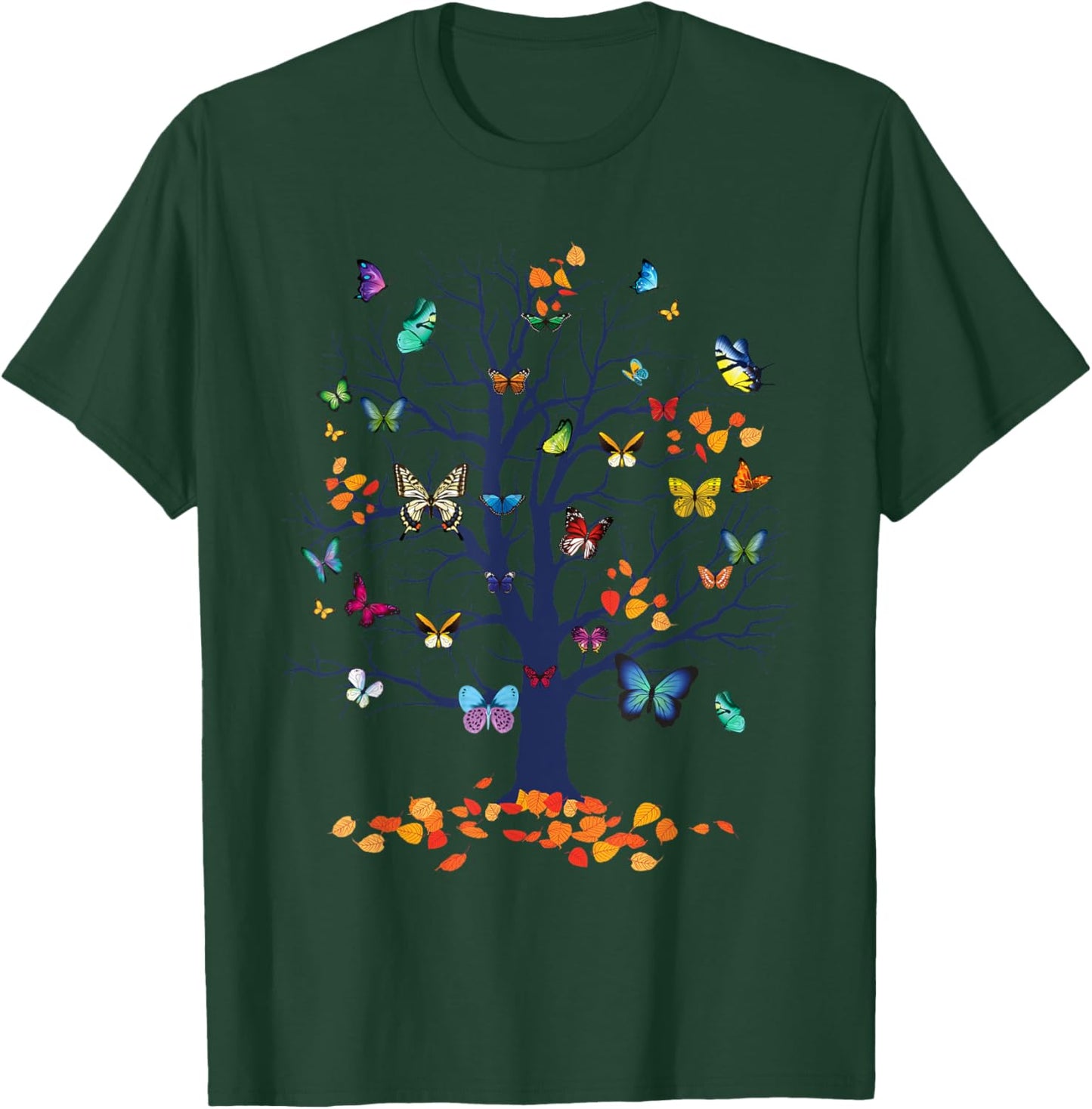 Butterfly Tree - Lepidopterist Butterfly Lover Butterflies T-Shirt - T-Shirt | Forest