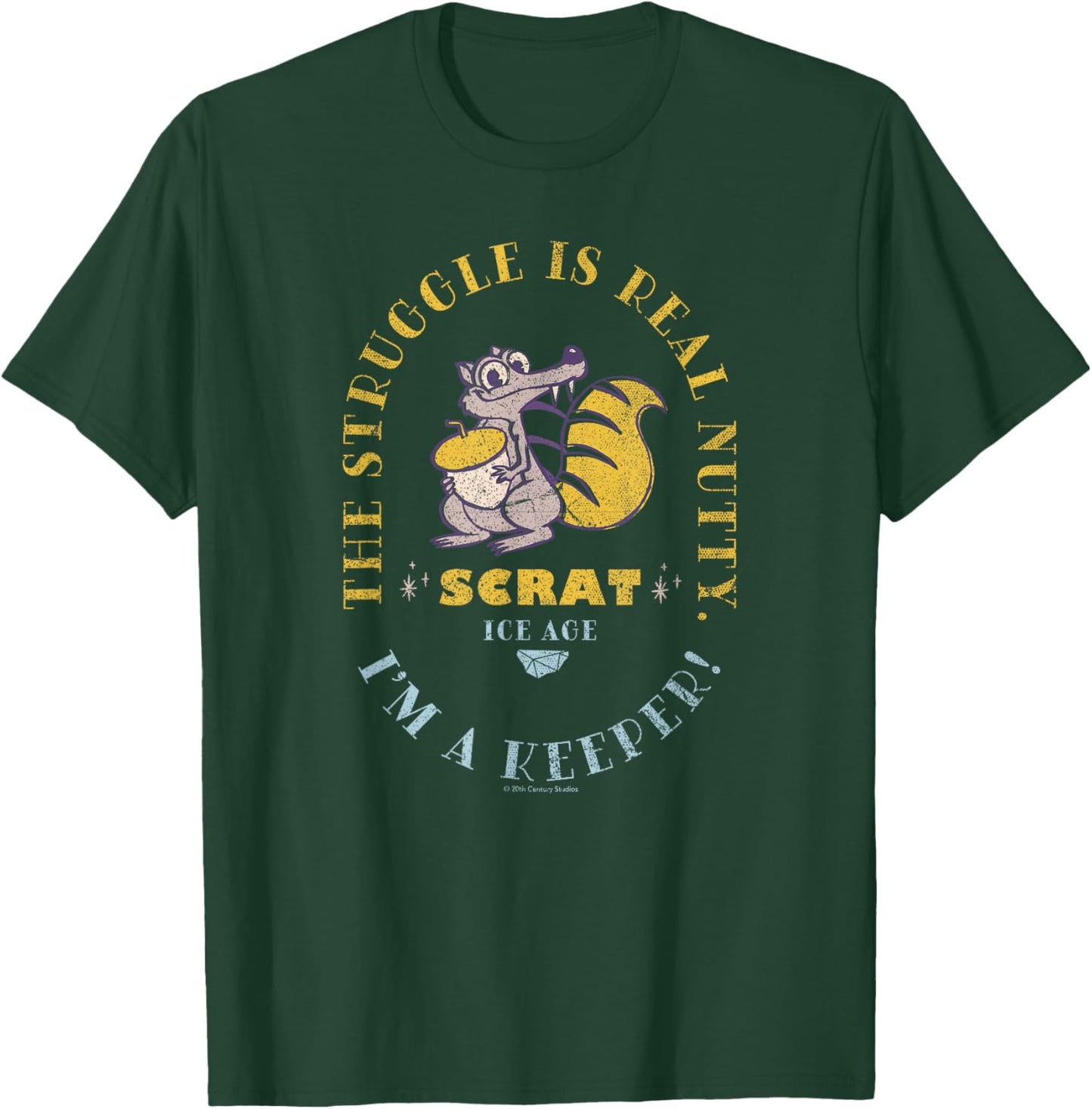 Ice Age Scrat The Struggle is Real Nutty T-Shirt - T-Shirt | Forest