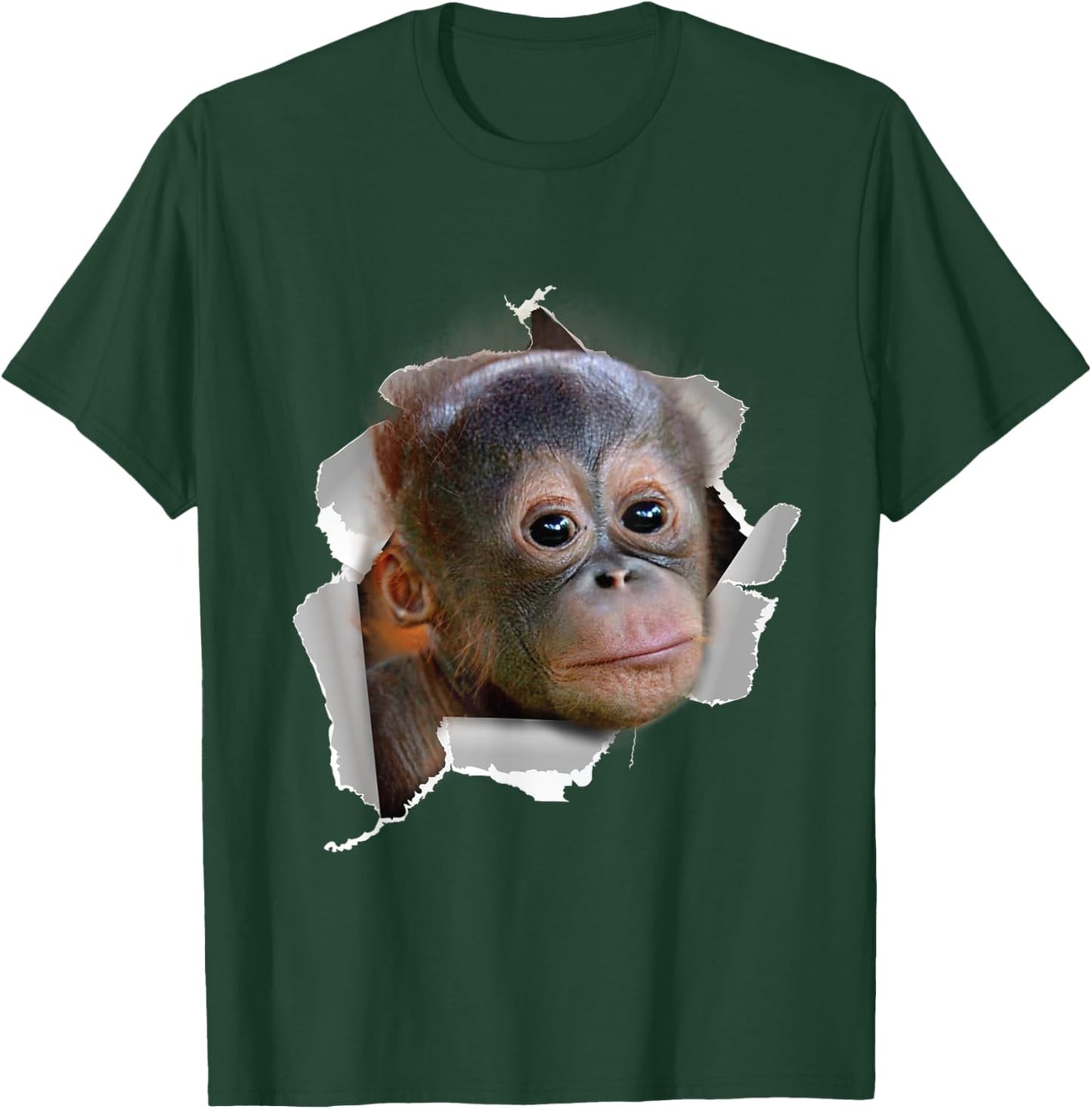 Funny Monkey Baby Orang Utan Orang Utan Face Costume T-Shirt - T-Shirt | Forest