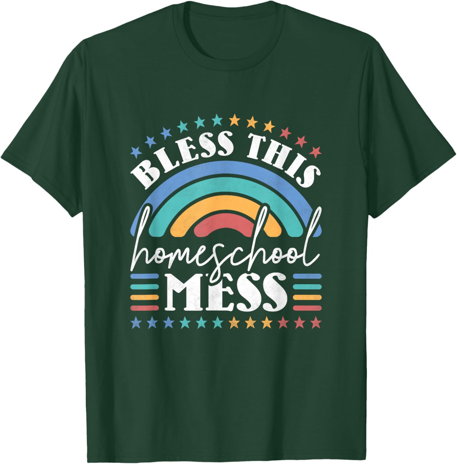Bless This Homeschool Mess T-Shirt - T-Shirt | Forest