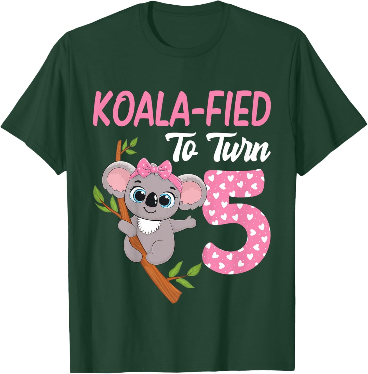 5 Year Old Koala 5th Birthday Party Animal Koala Lover T-Shirt - T-Shirt | Forest