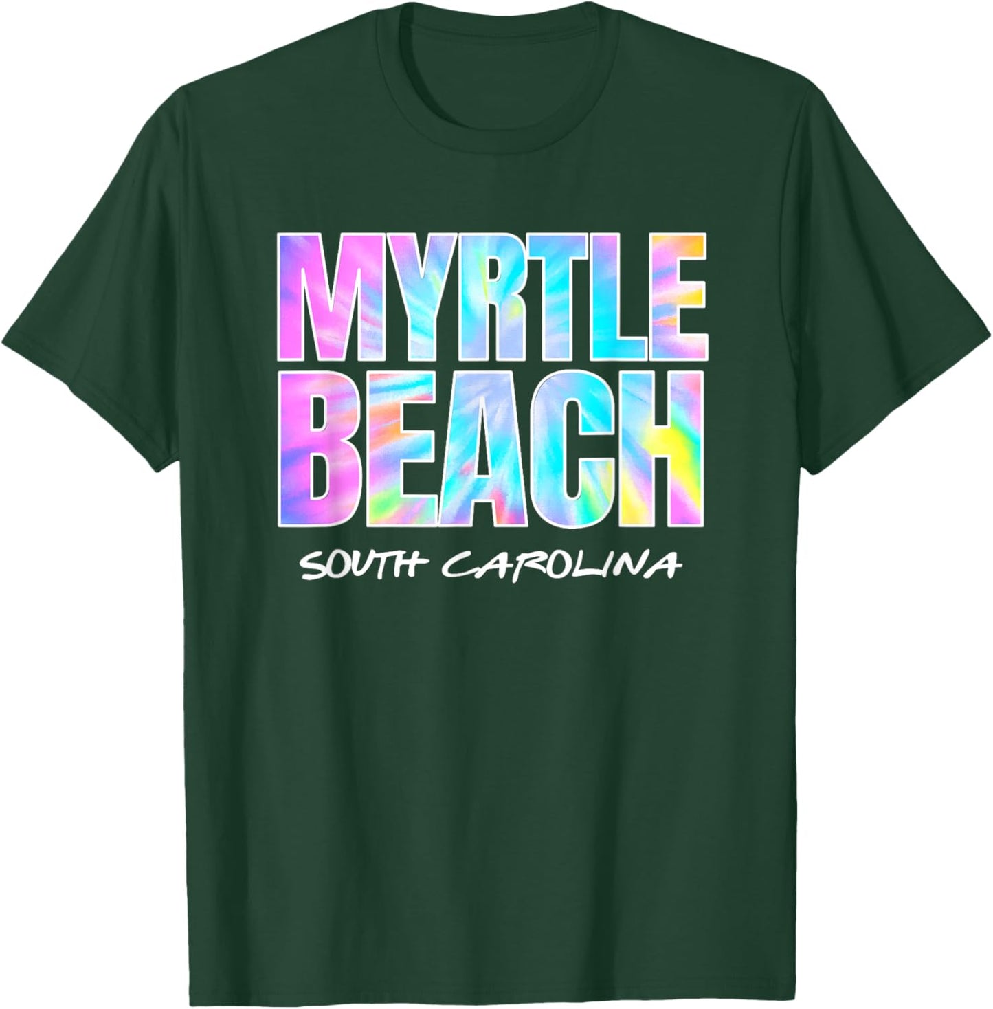 Vintage Tie Dye Myrtle Beach South Carolina Souvenir T-Shirt - T-Shirt | Forest