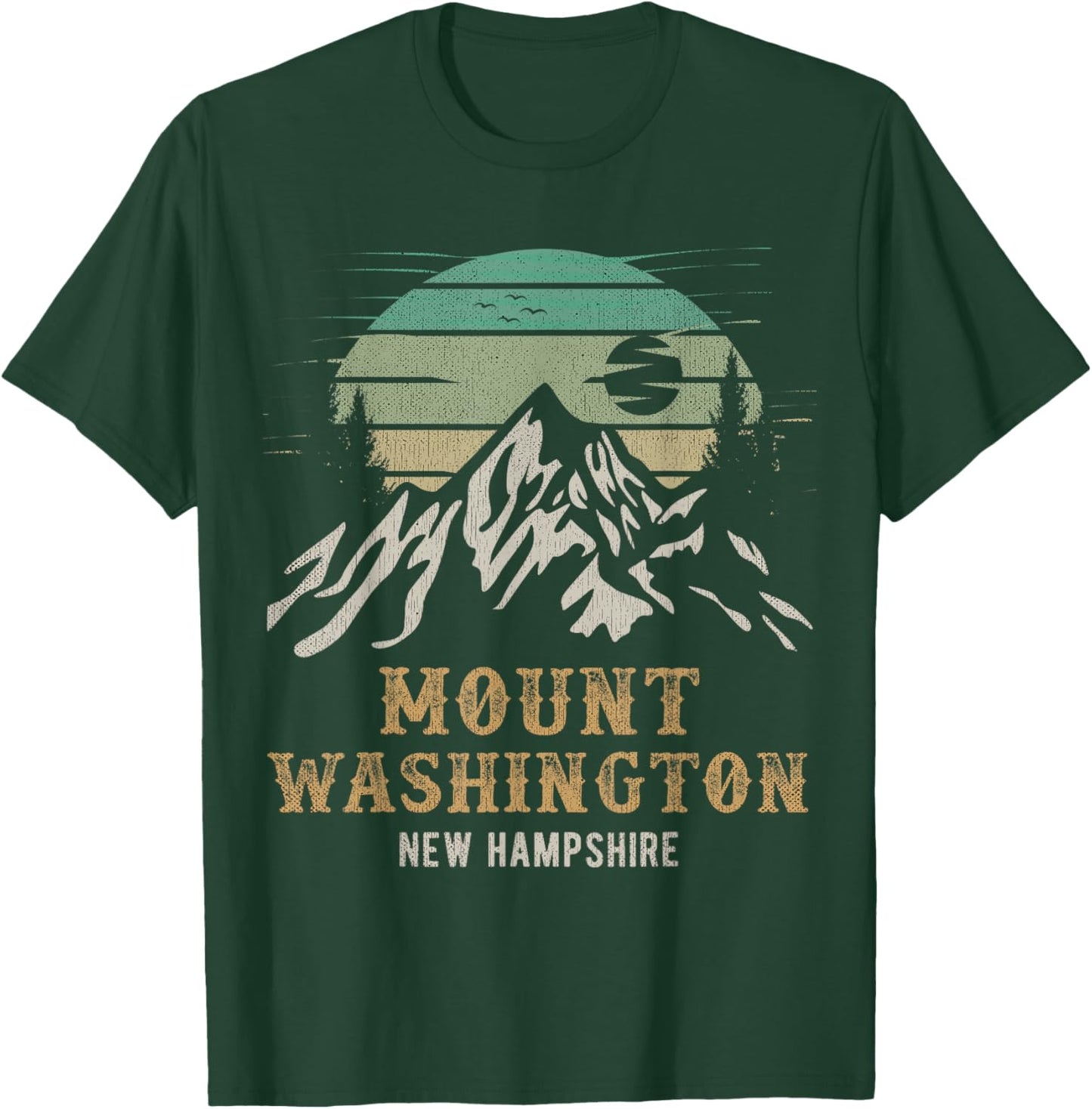 Retro Mount Washington NH Merchandise Hiking Mt Washington T-Shirt - T-Shirt | Forest