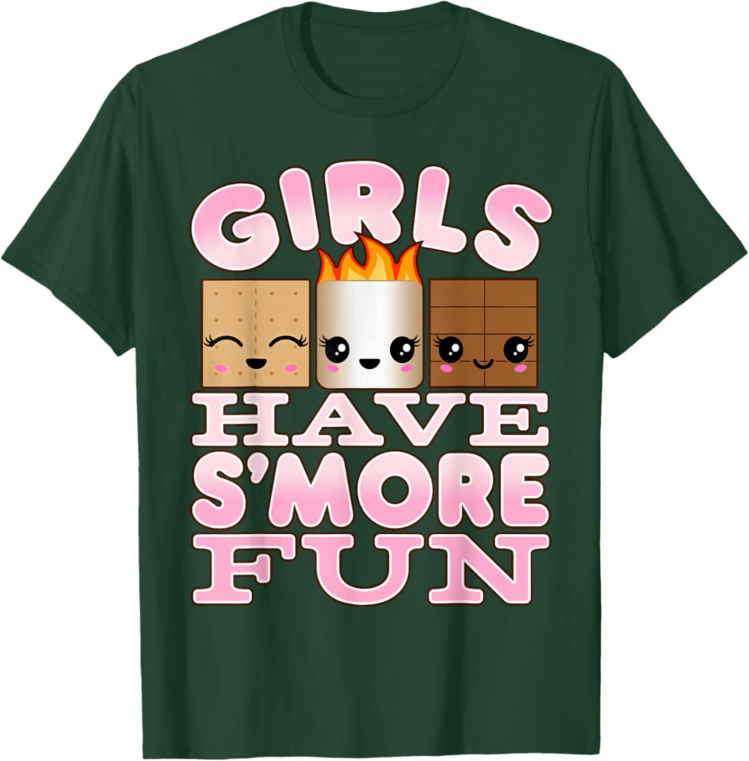 Smores Camping Shirts For Girls Have S'more Fun T-Shirt - T-Shirt | Forest