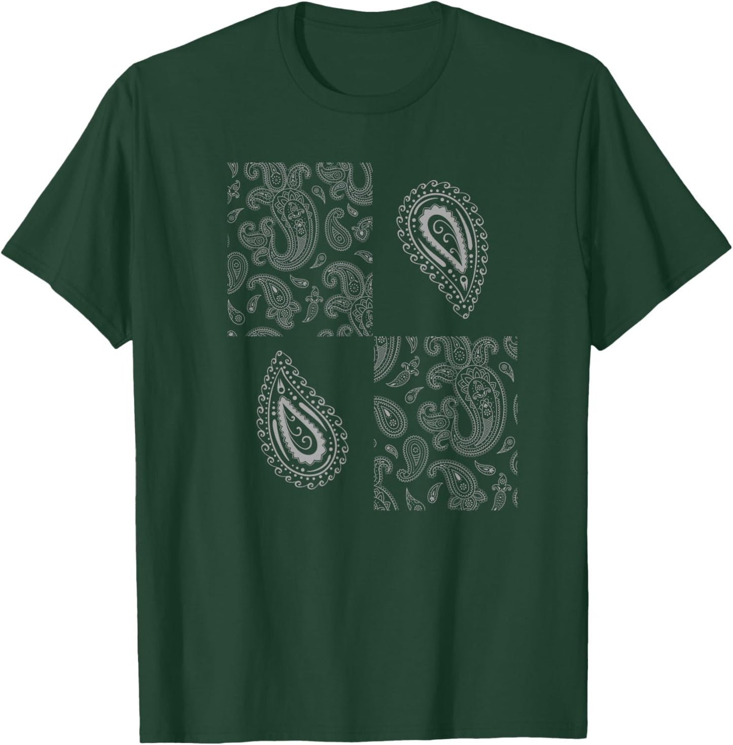 Paisley, Bandana Style T-Shirt - T-Shirt | Forest
