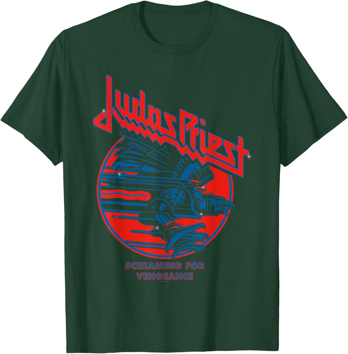 Judas Priest - Screaming for Vengeance Blue Eagle Small T-Shirt - T-Shirt | Forest