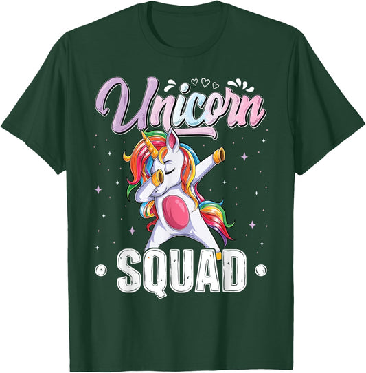 Unicorn Birthday party matching Set Family Unicorn Squad T-Shirt - T-Shirt | Forest