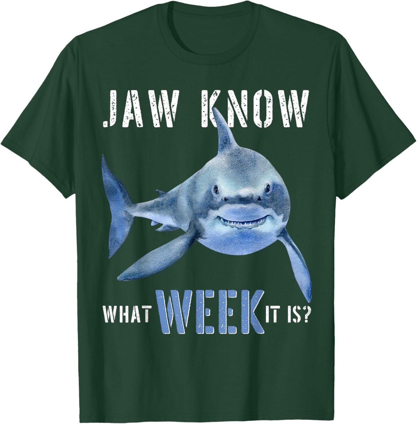 Funny Jaw Know What Week It Is Shark 2022 Funny Shark Kids T-Shirt - T-Shirt | Forest