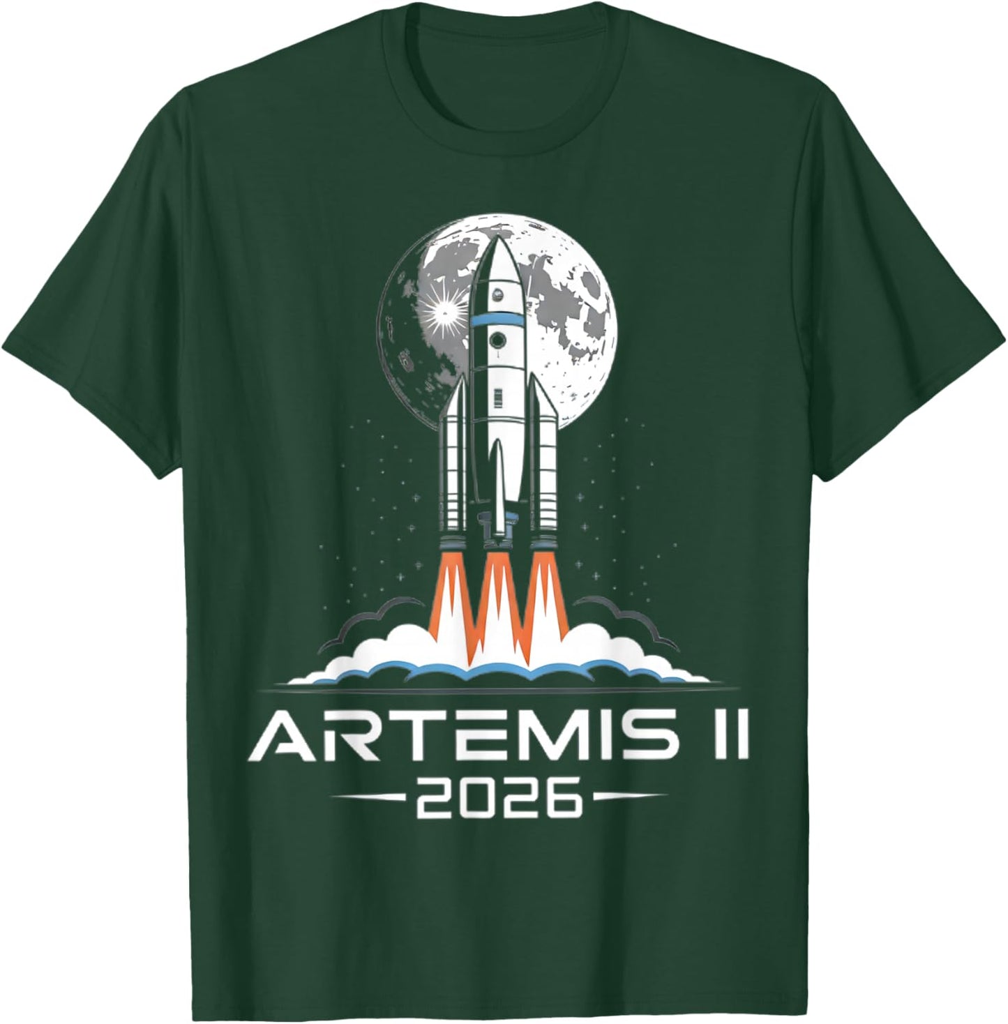 Artemis II Back to the Moon 2026 T-Shirt - T-Shirt | Forest