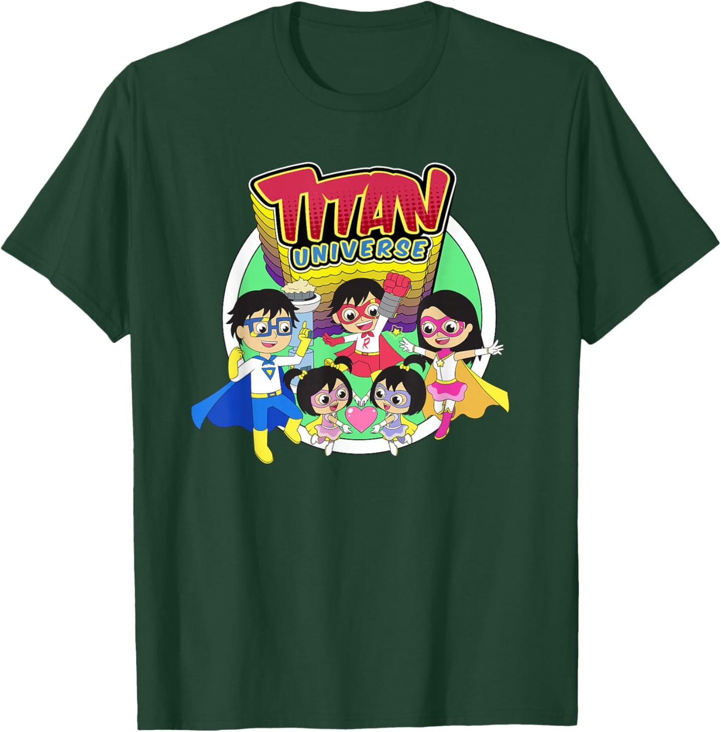 Ryan's World Titan Universe Ryan and Family T-Shirt - T-Shirt | Forest