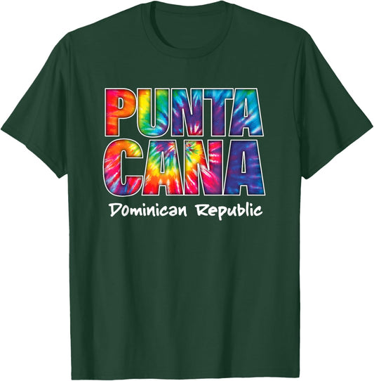 Vintage Punta Cana Retro Tie Dye Graphic T-Shirt - T-Shirt | Forest