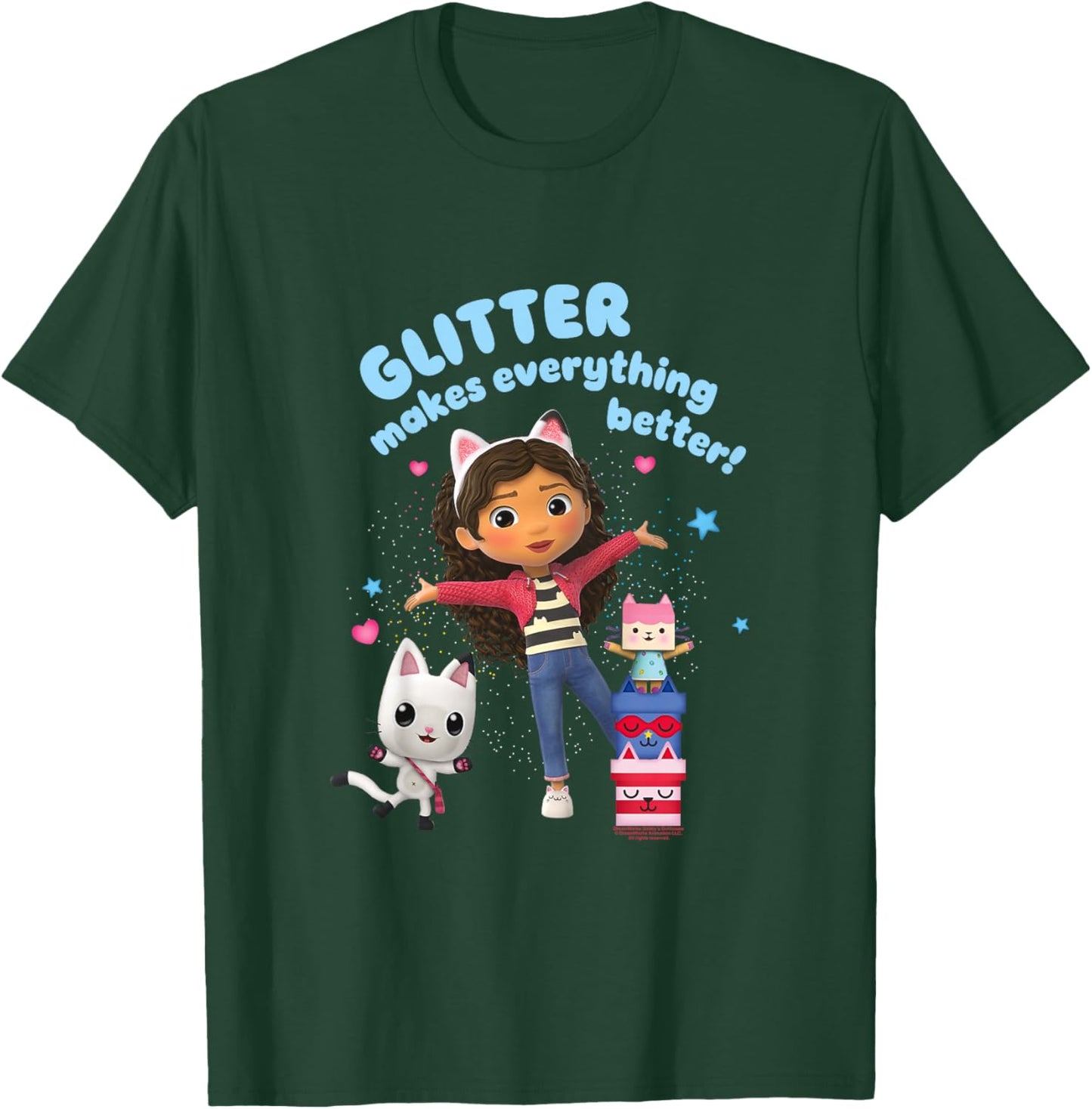 Gabby's Dollhouse Glitter Makes Everything Better Youth T-Shirt - T-Shirt | Forest
