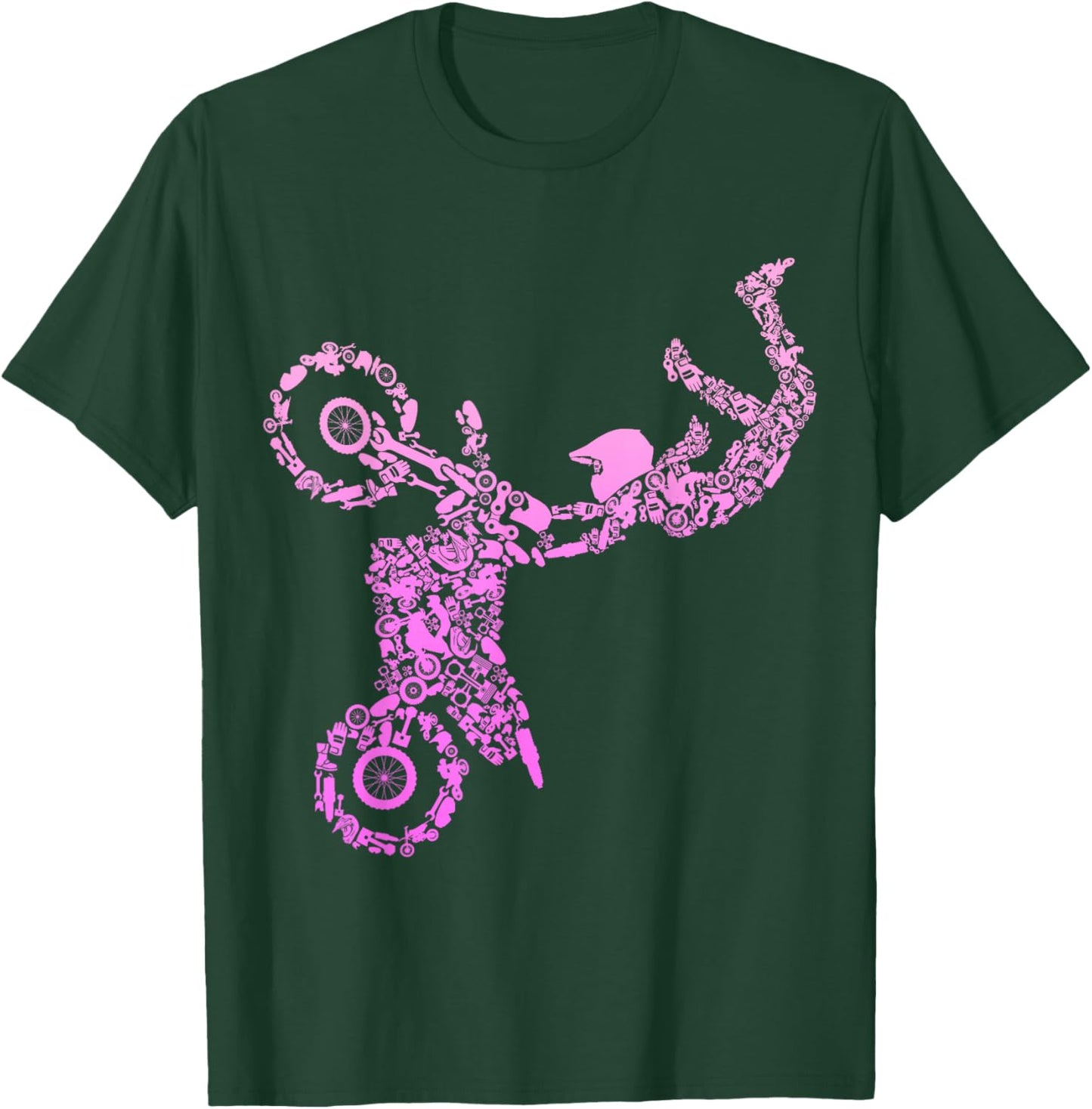 Dirt Bike Rider Motocross Enduro Dirt Biking Women Girls T-Shirt - T-Shirt | Forest