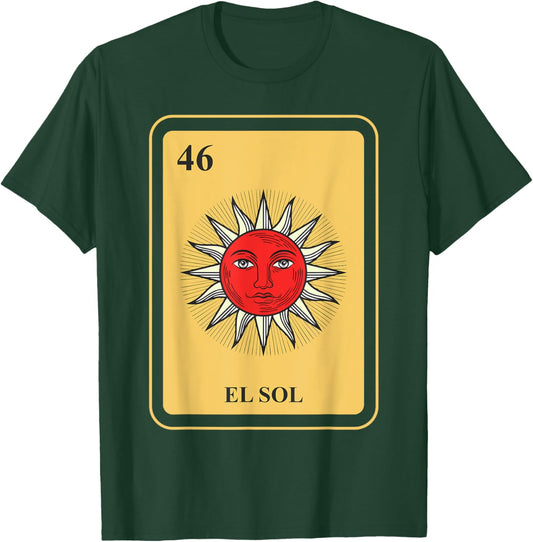 Mexican El Sol Sun Traditional Bingo Holiday T-Shirt - T-Shirt | Forest