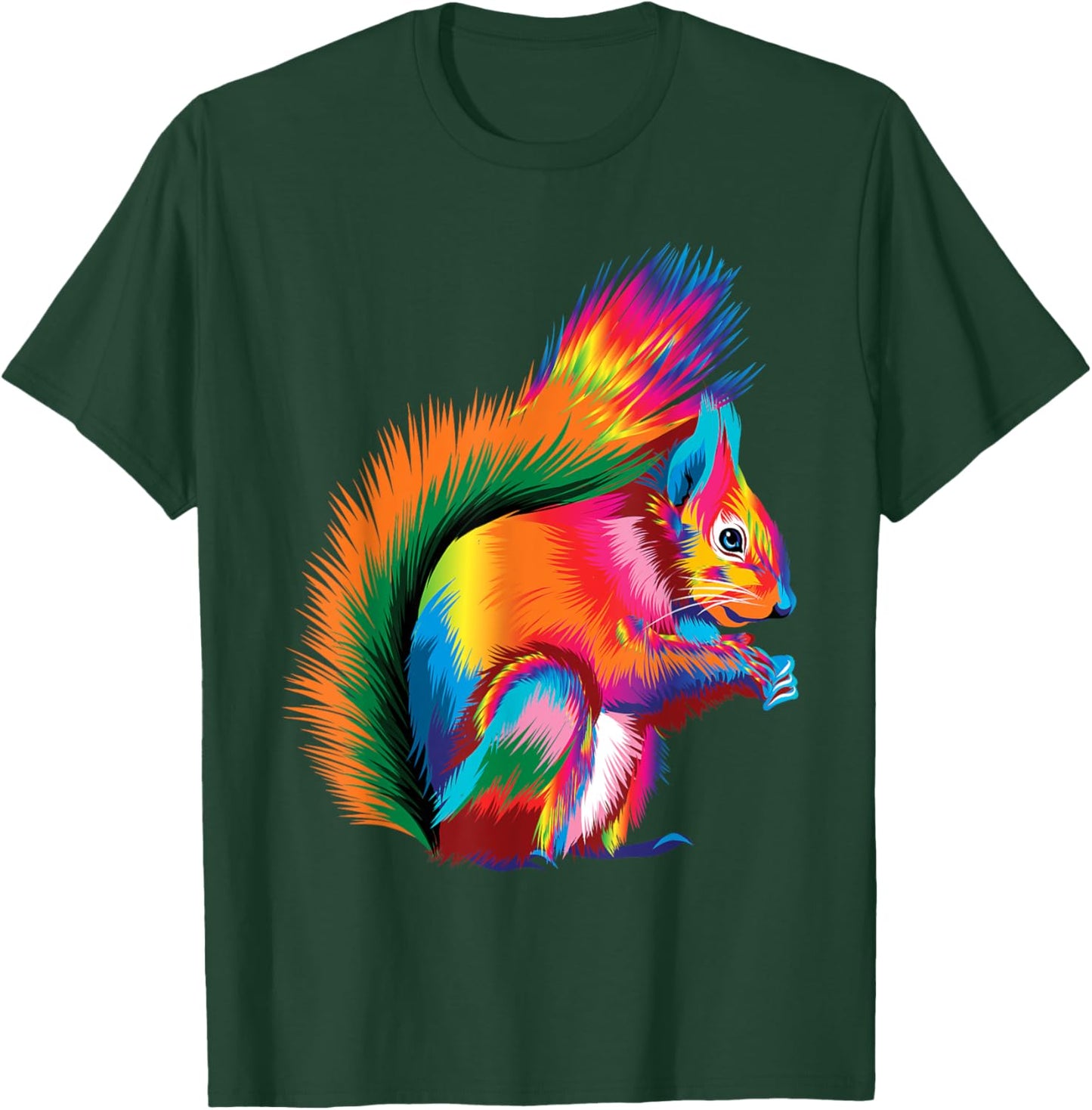 Colorful Squirrel - Animal Squirrel Lover Rodent Animal T-Shirt - T-Shirt | Forest