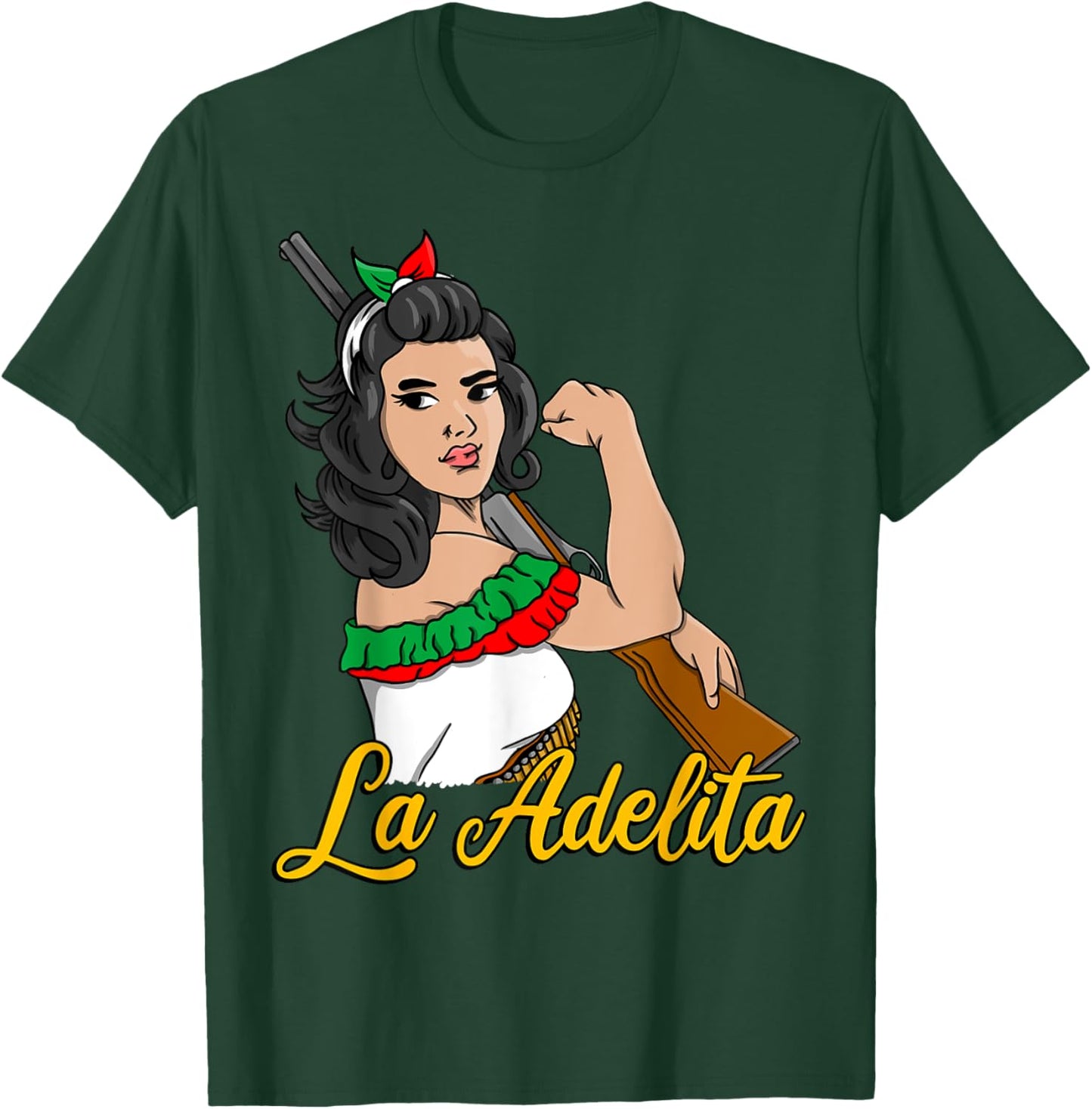 La Adelita Mexican Revolution Soldier La Adelita T-Shirt - T-Shirt | Forest