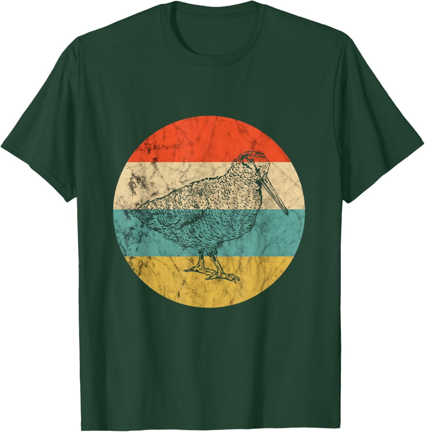 Woodcock Retro Vintage Timberdoodle Woodcock Lover Bogsucker T-Shirt - T-Shirt | Forest