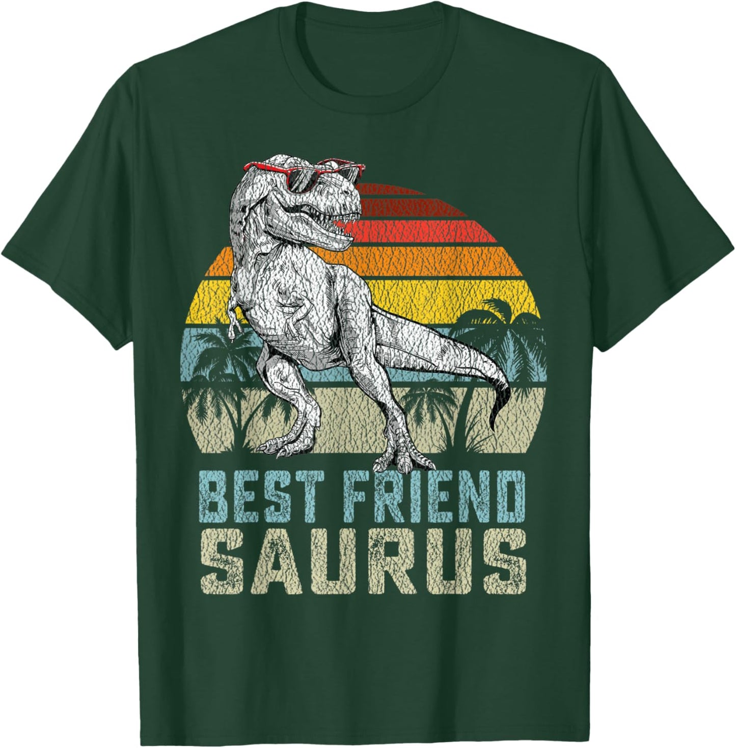 Best friendsaurus T Rex Dinosaur Best friend Saurus Family T-Shirt - T-Shirt | Forest