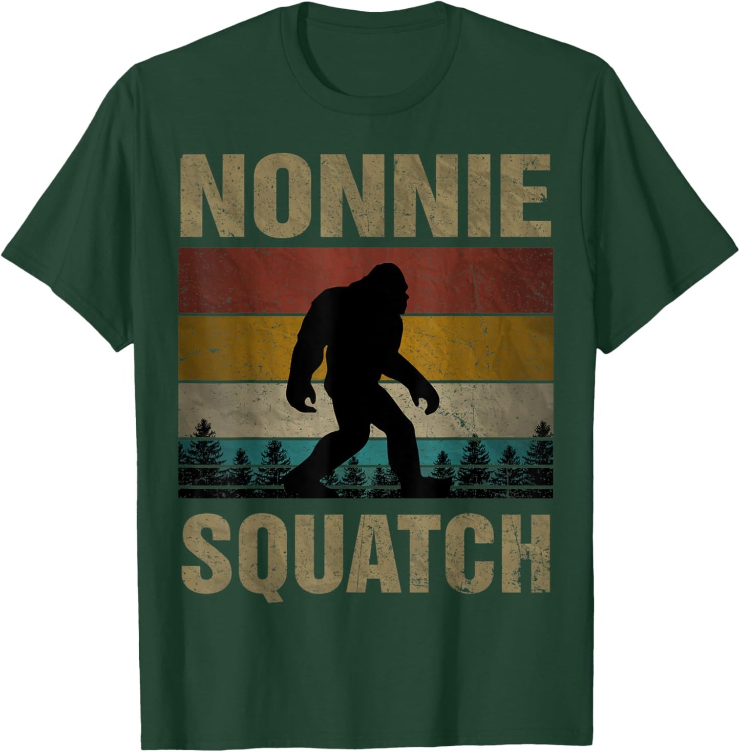 Nonnie Squatch Bigfoot Nonnie Sasquatch Yeti Family Matching T-Shirt - T-Shirt | Forest