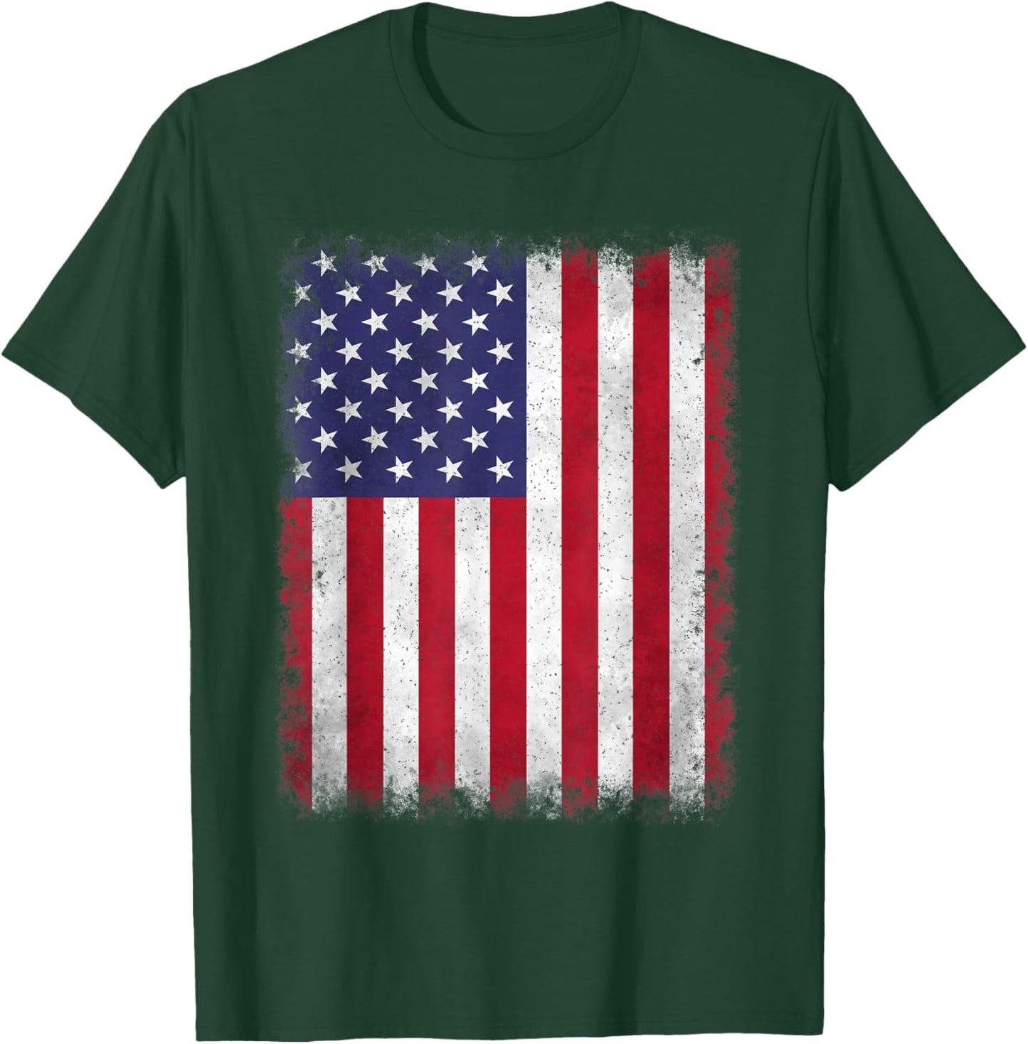 4th Of July Patriotic US American Flag USA Men Women Kids T-Shirt - T-Shirt | Forest
