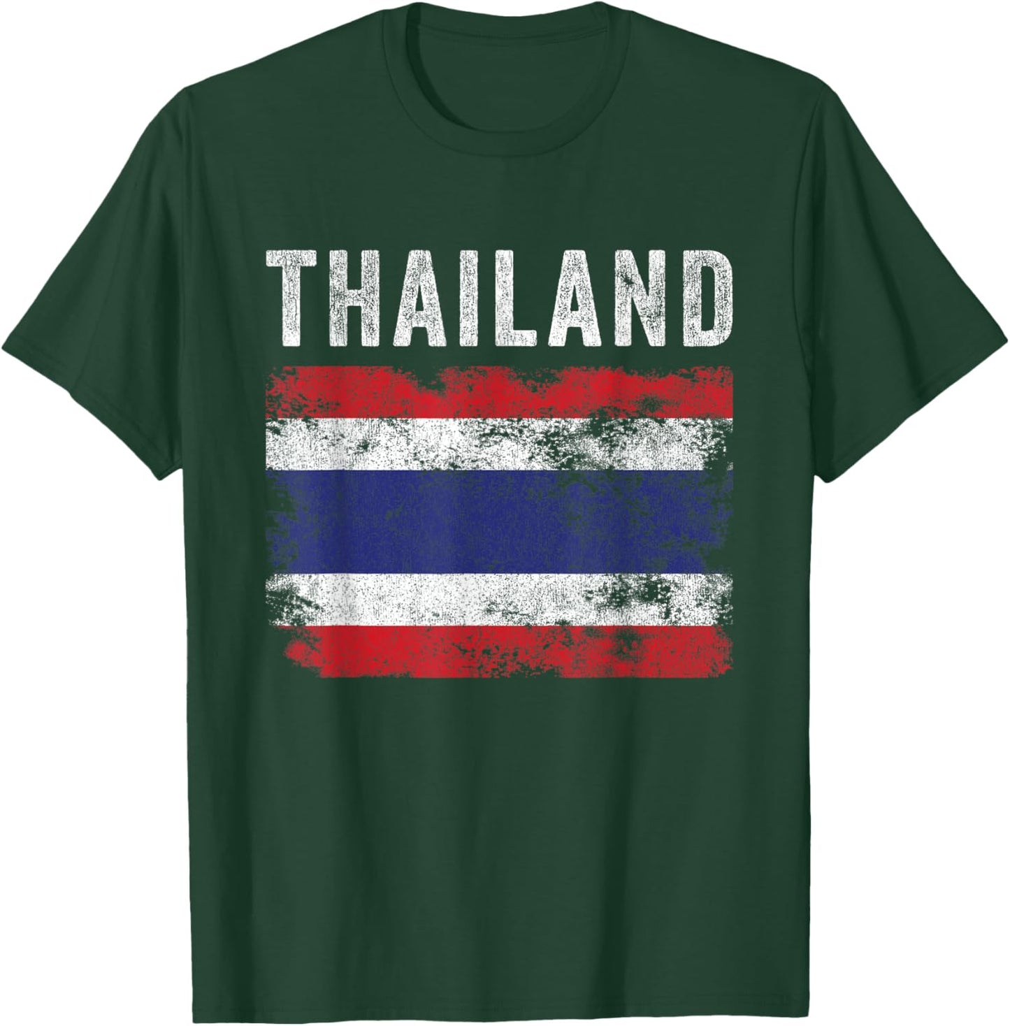 Thailand Flag Distressed - Men Women Kids - Thai Flag T-Shirt - T-Shirt | Forest