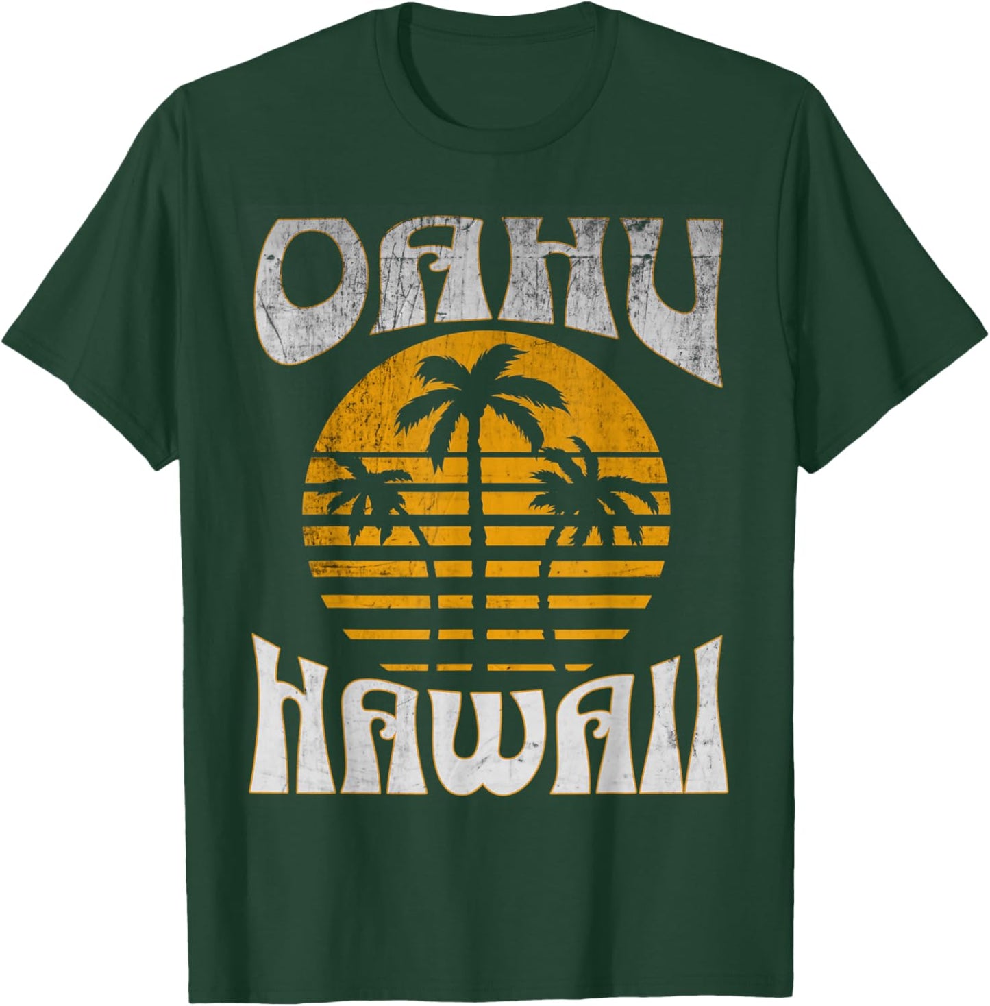 Oahu Hawaii Beach Summer Vacation Vintage T-Shirt - T-Shirt | Forest