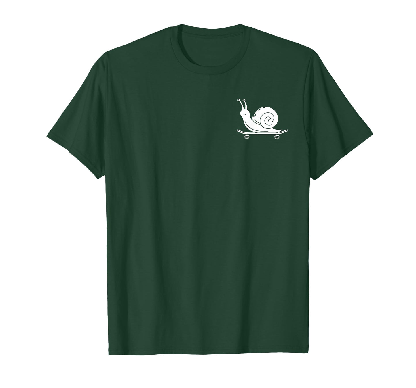 Snail On Skateboard Snail Pocket T-Shirt