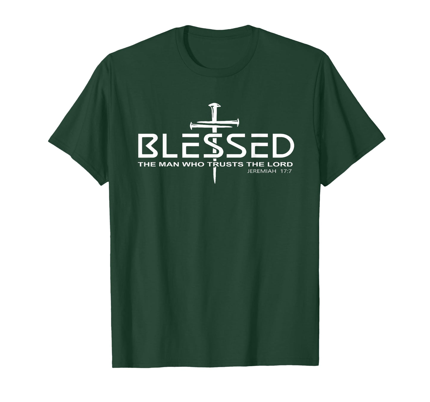 Blessed Nail Cross Bible Verse Christian T-Shirt