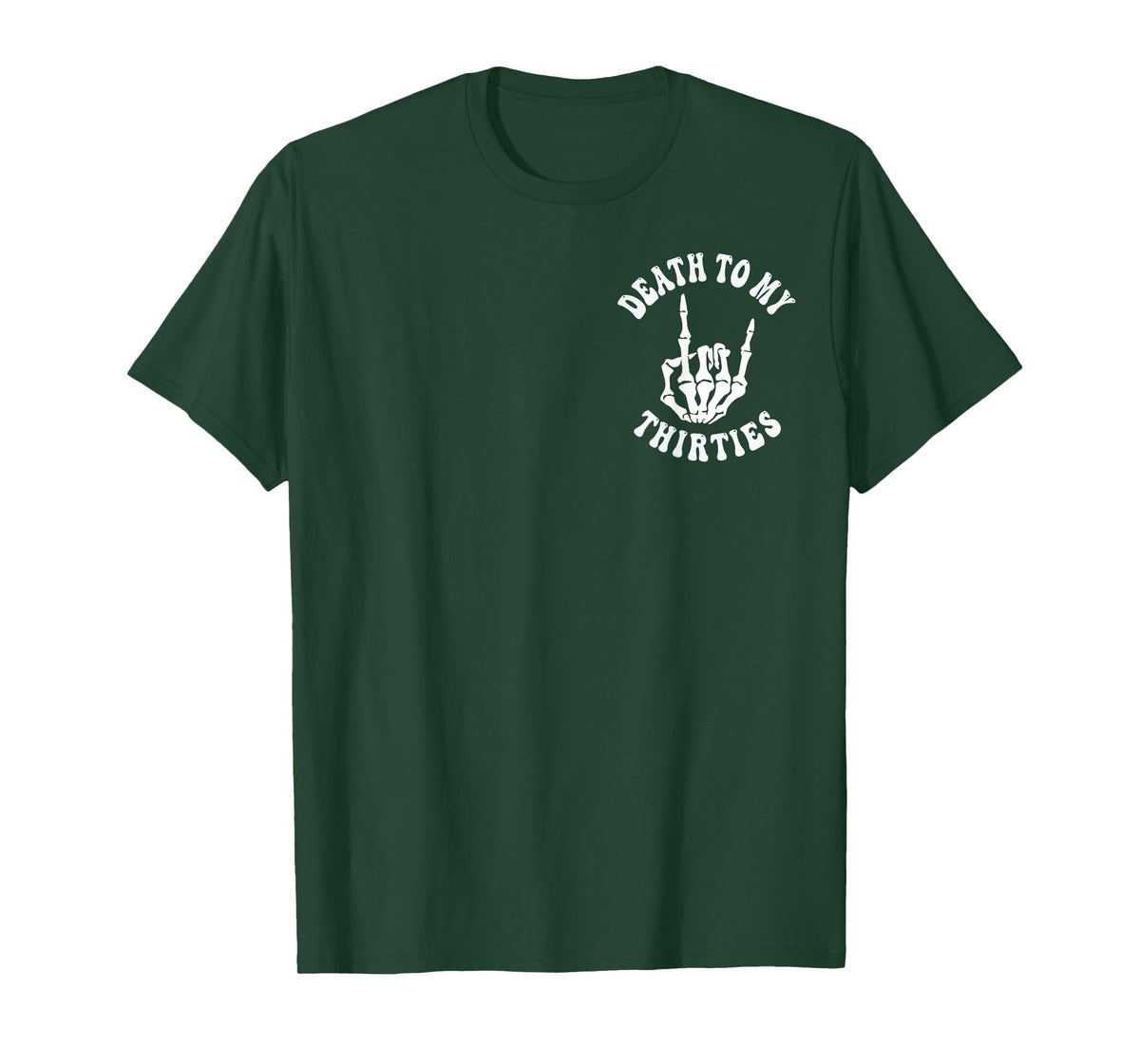 Death To My Thirties 30s Cool Turning 40th Birthday Skeleton T-Shirt