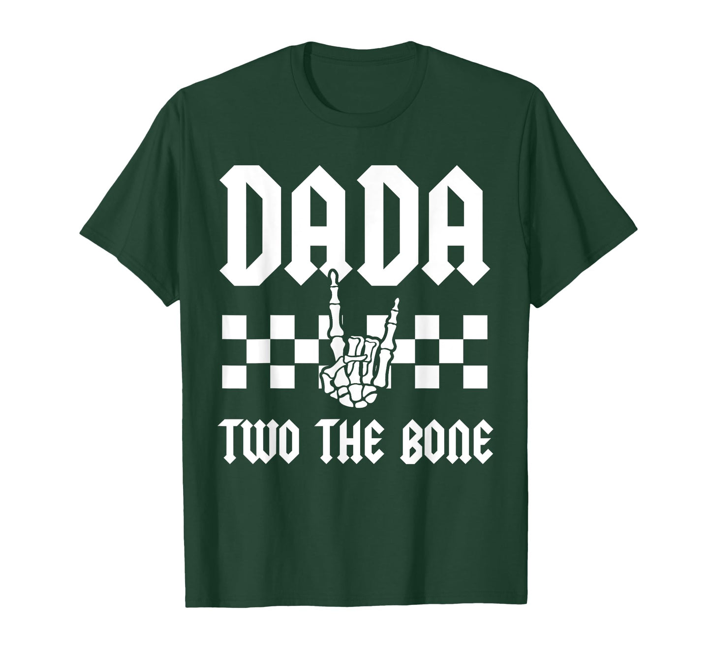 Dada Two The Bone Skeleton Hand 2nd Birthday Boy Girl T-Shirt