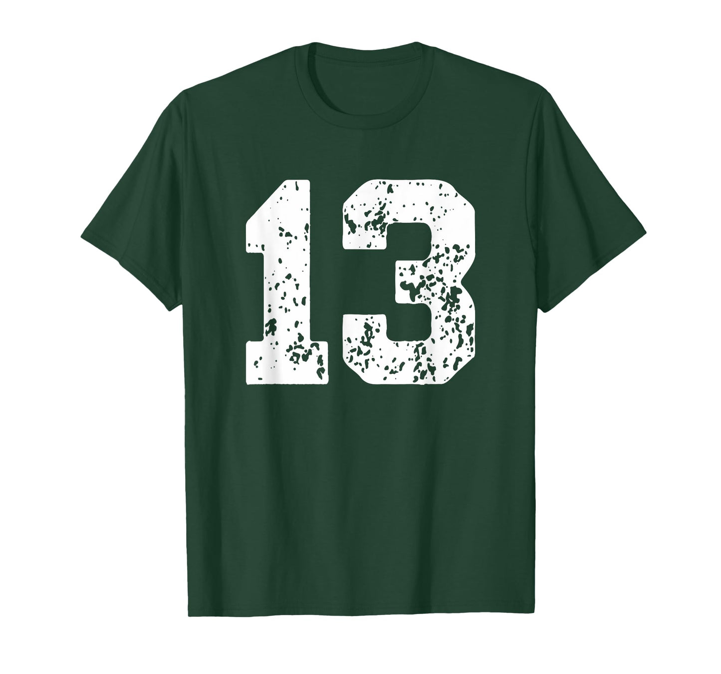Number 13 White Best Classic College Style Birthday Funny T-Shirt