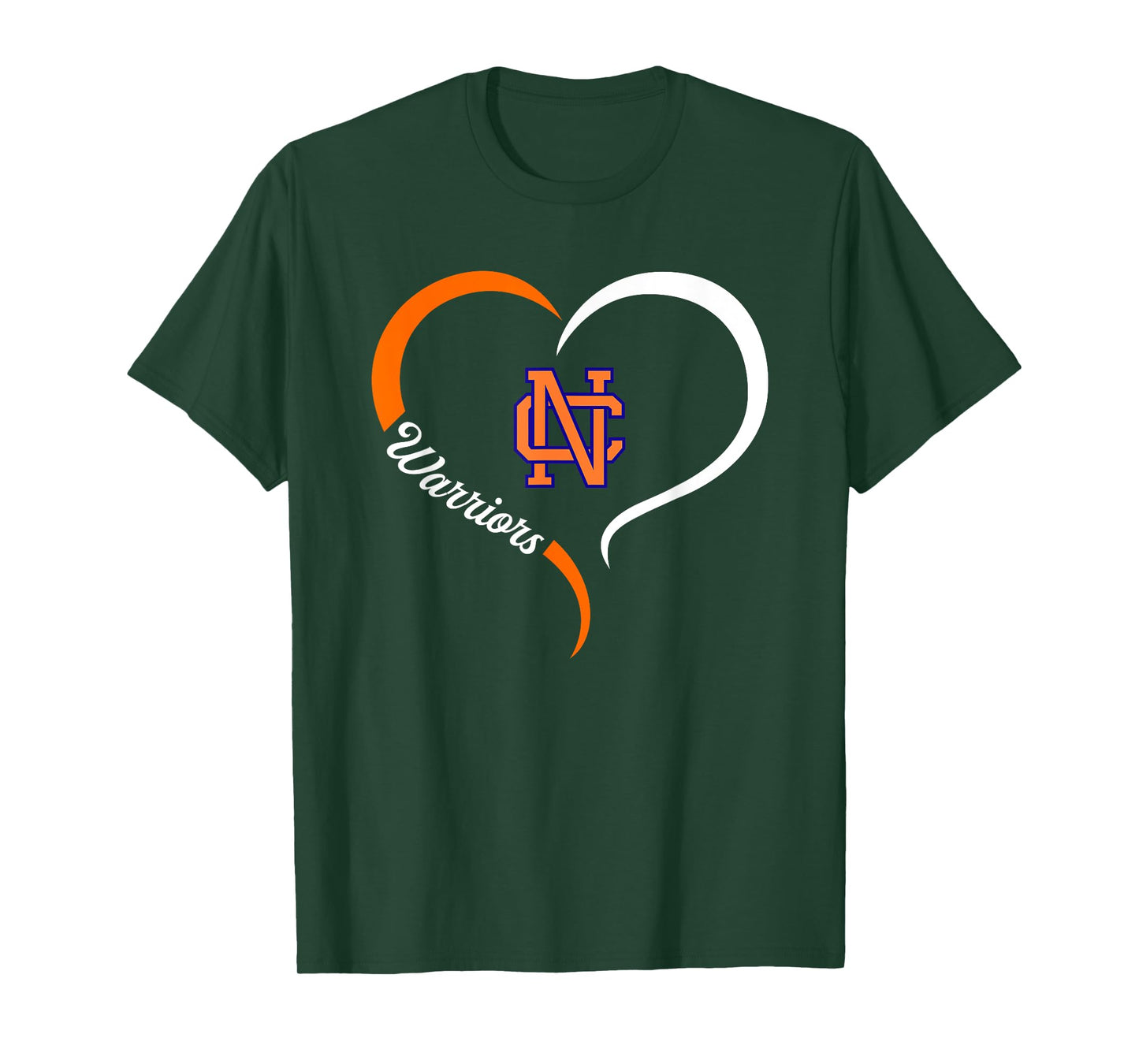 North Cobb Warriors Logo Half Heart Slogan HS T-Shirt
