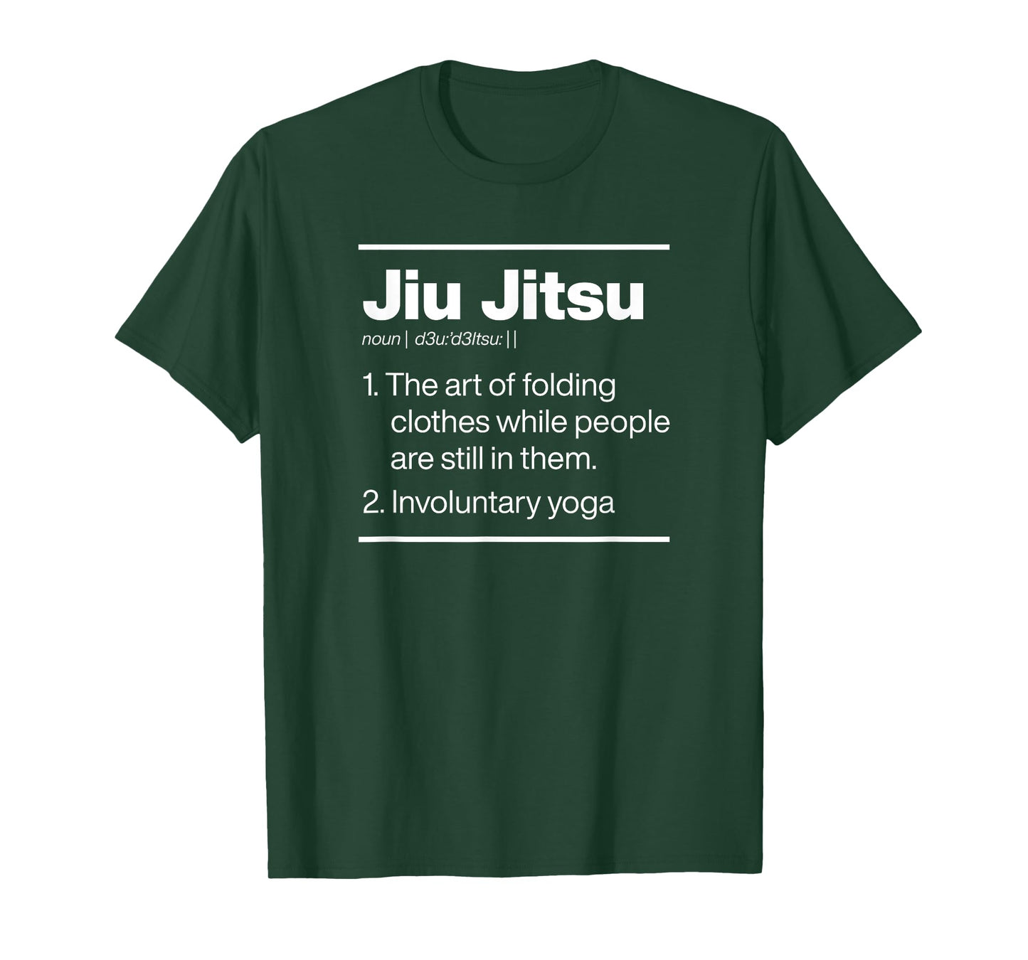 Jiu Jitsu Involuntary Yoga Dictionary Definition Funny Gear T-Shirt