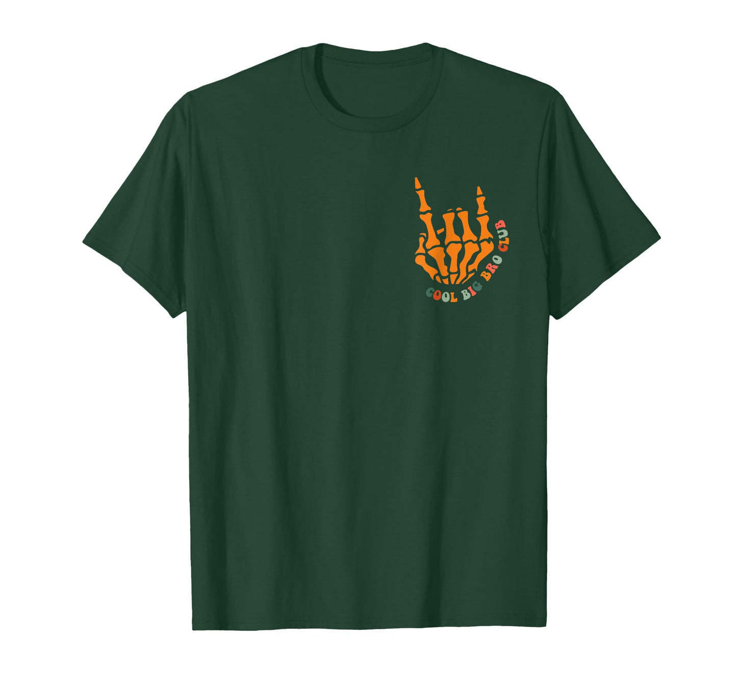 Cool Big Bro Club Funny Skeleton Brother Matching 2 Sided T-Shirt