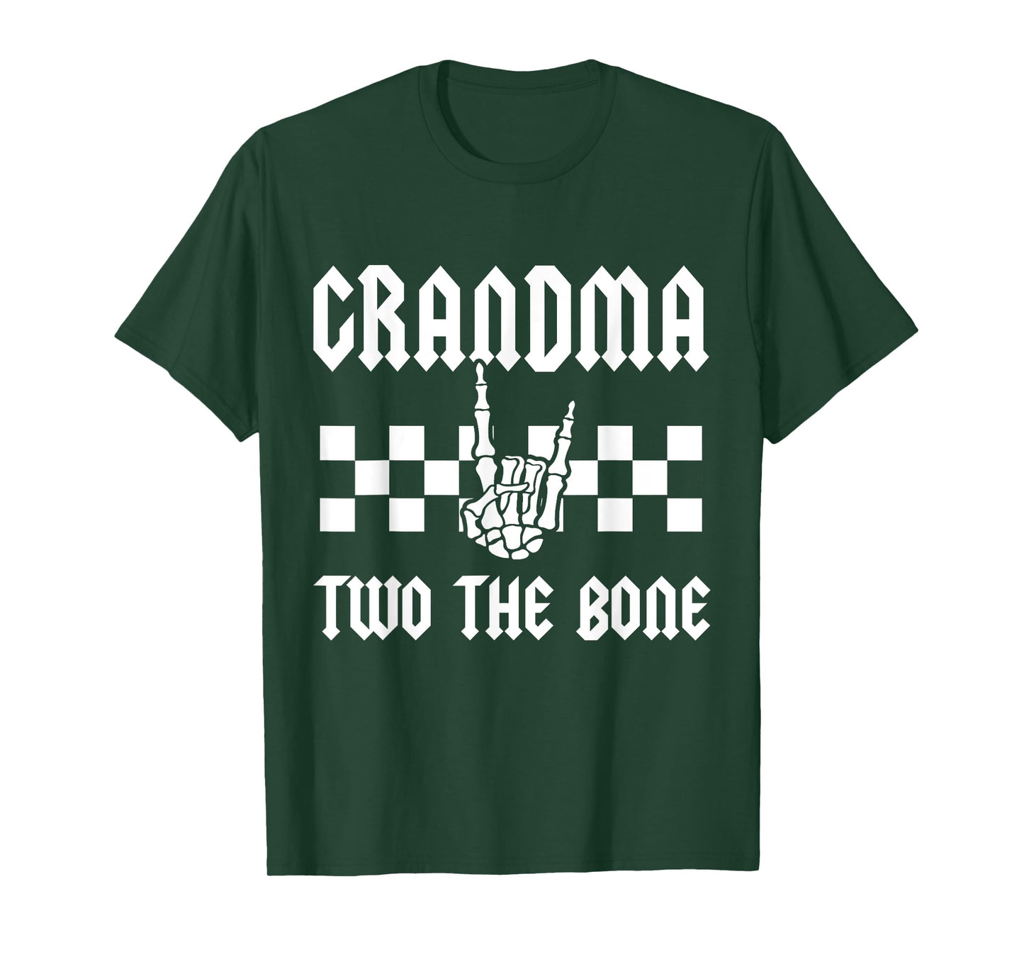 Grandma Two The Bone Skeleton Hand 2nd Birthday Boy Girl T-Shirt