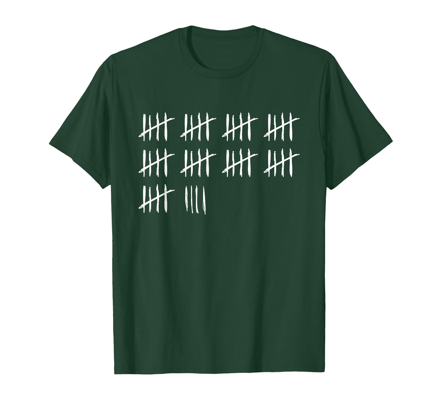 49 Years Done 49th Birthday Old Funny Tally Marks Counting T-Shirt