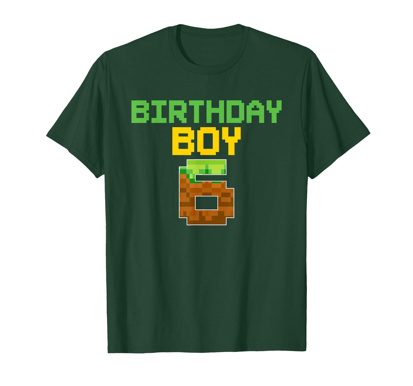 Birthday Boy 6 Year Old Gamer Pixel Number 6th Bday Party T-Shirt