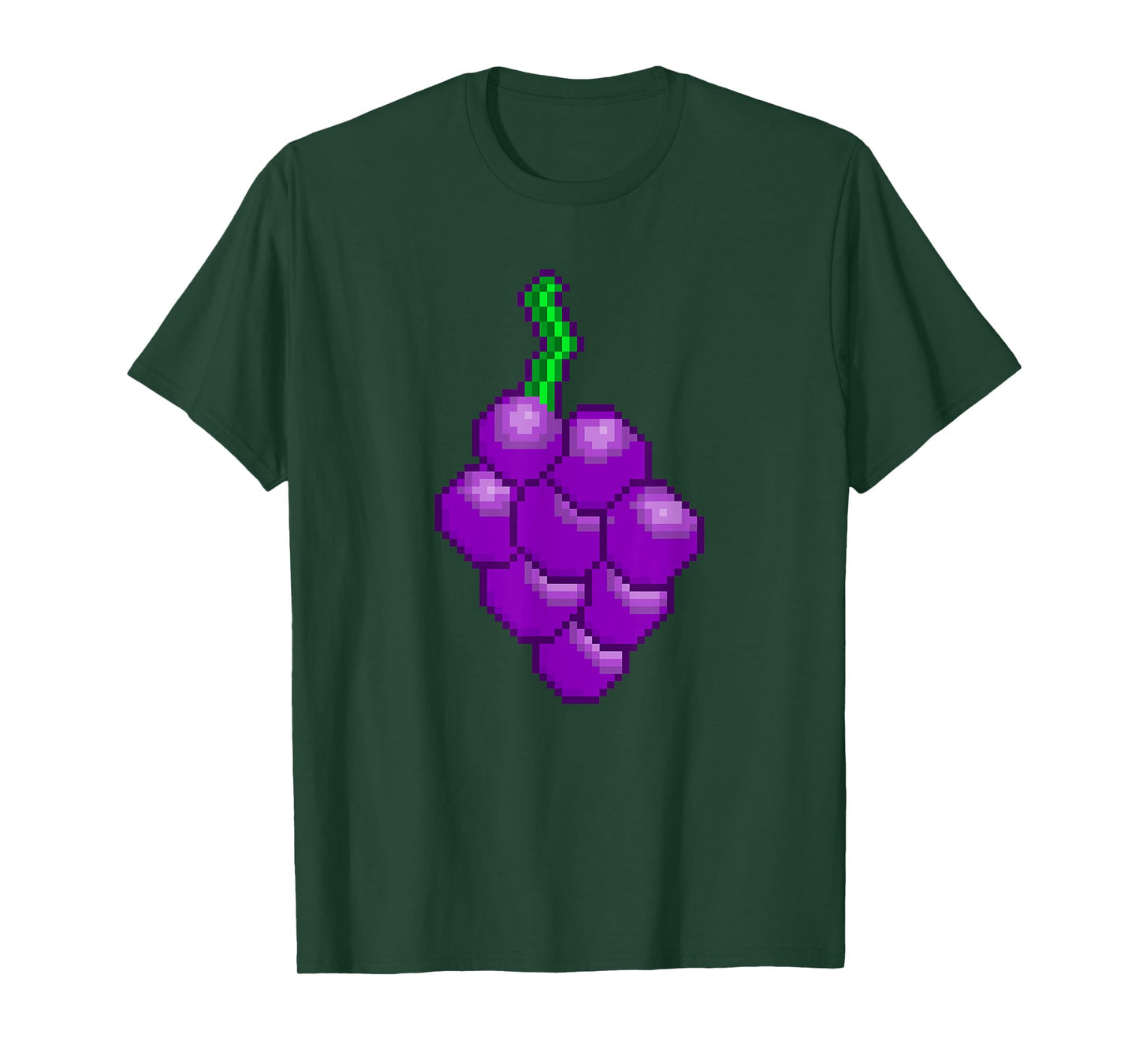 Retro Arcade 8 Bit Gaming Pixel Gamer Fruit Grapes Top T-Shirt