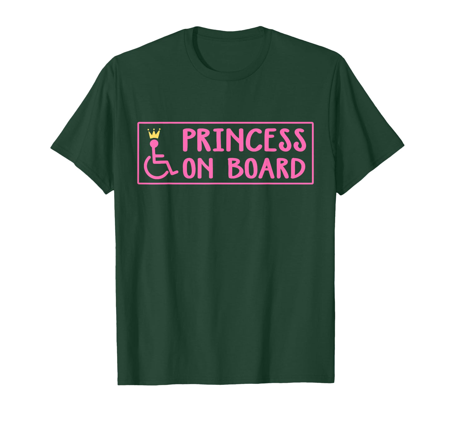 Princess On Board Funny Handicapped Wheelchair Girl T-Shirt