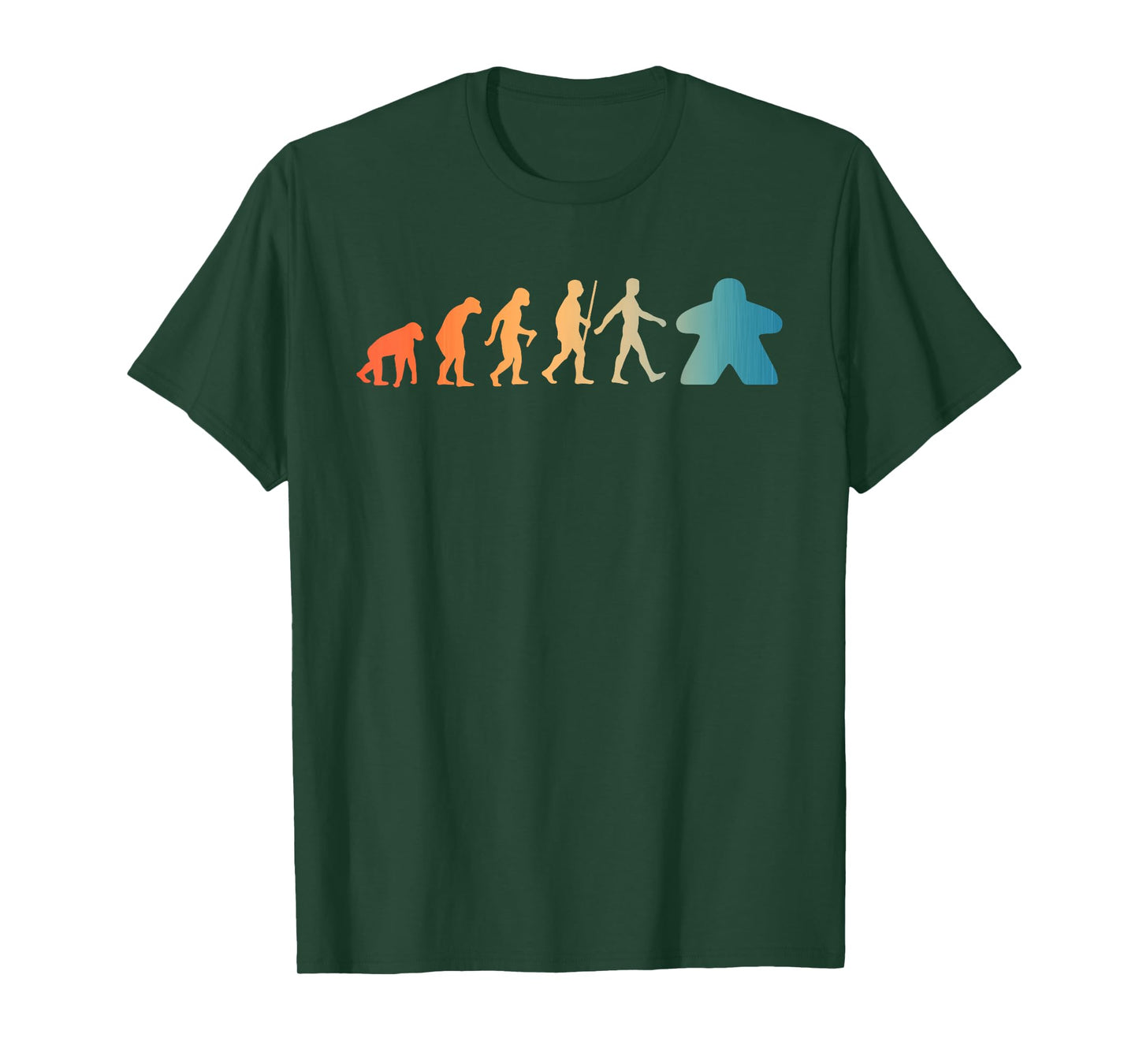 Funny Meeple Design For Men Women Meeple Evolution Lovers T-Shirt