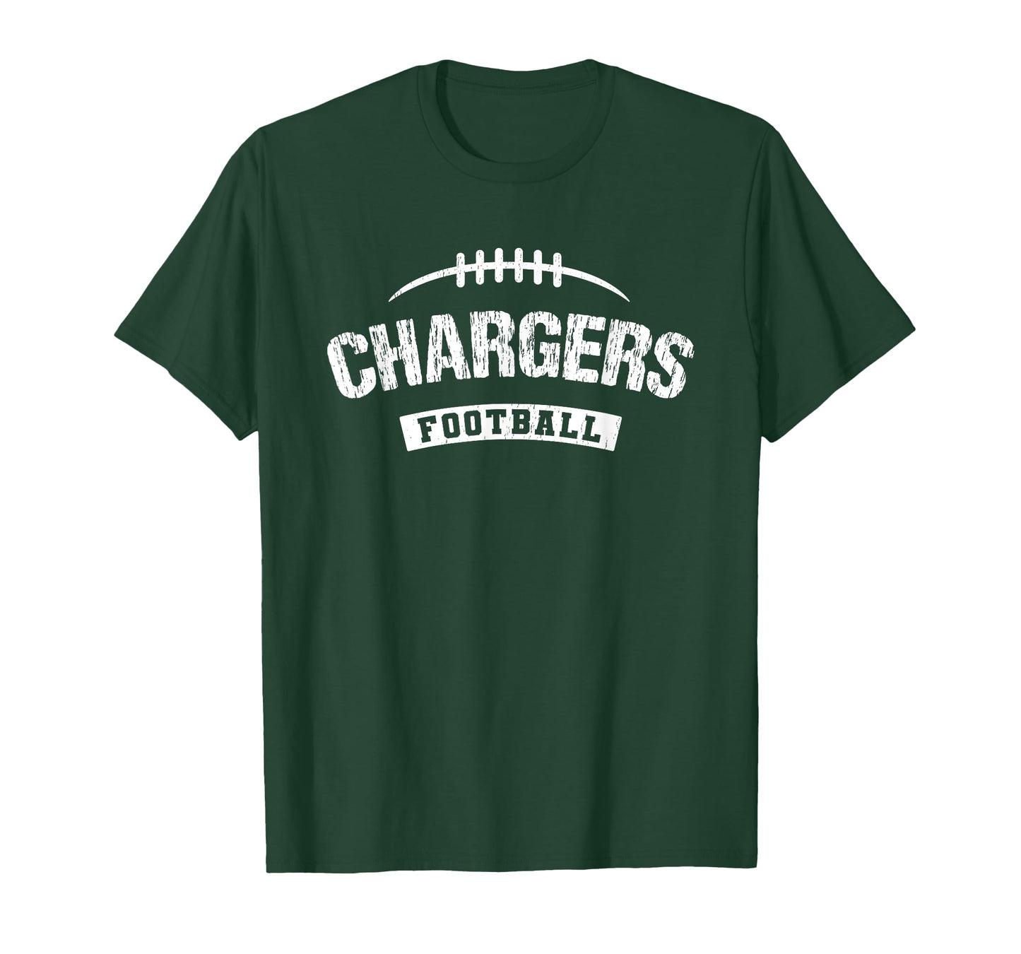 Chargers Clear Springs Football Distressed HS T-Shirt