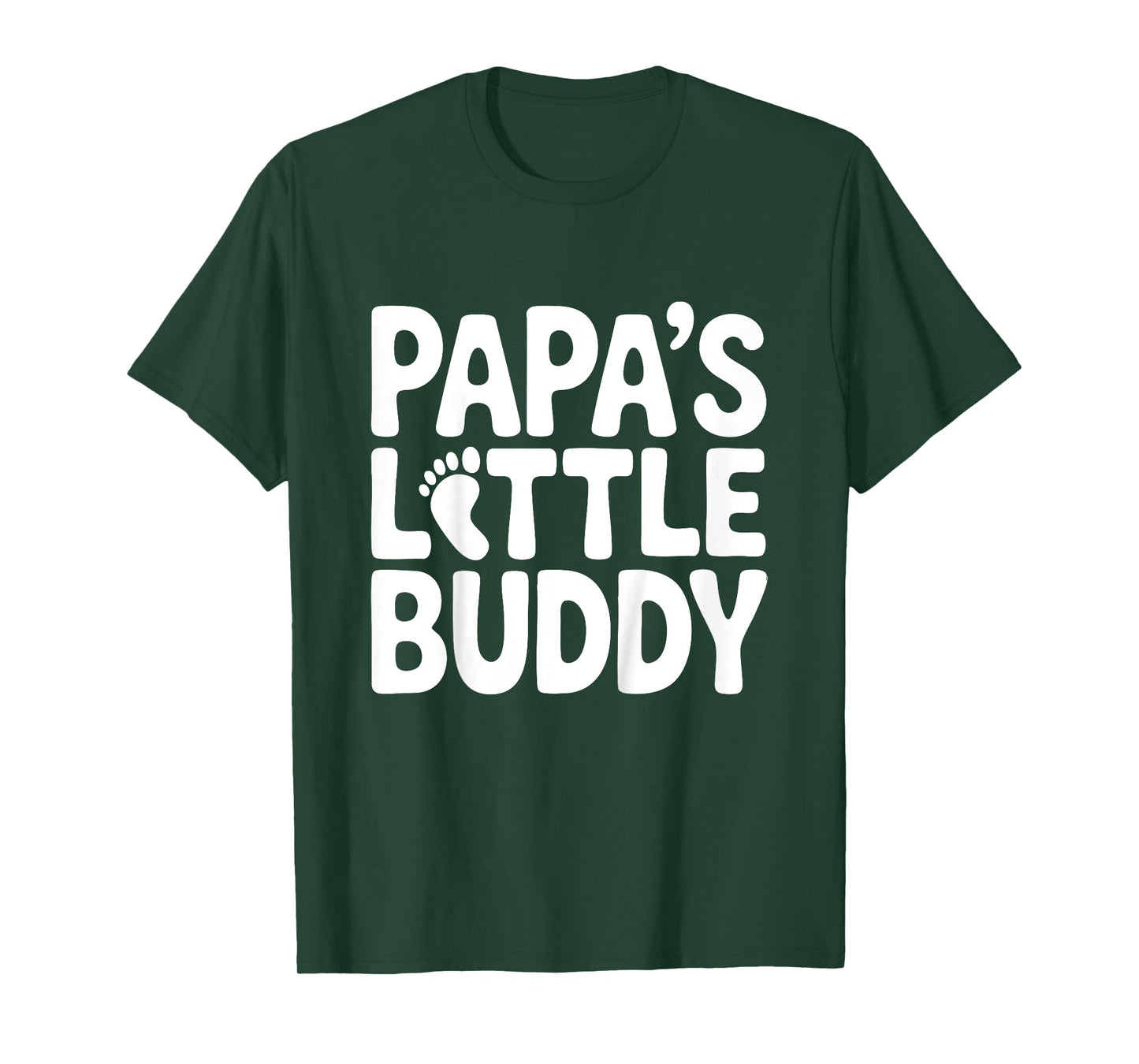 Kids Papa's Little Buddy Shirt Kids Boy Girl Toddler Fathers Day T-Shirt