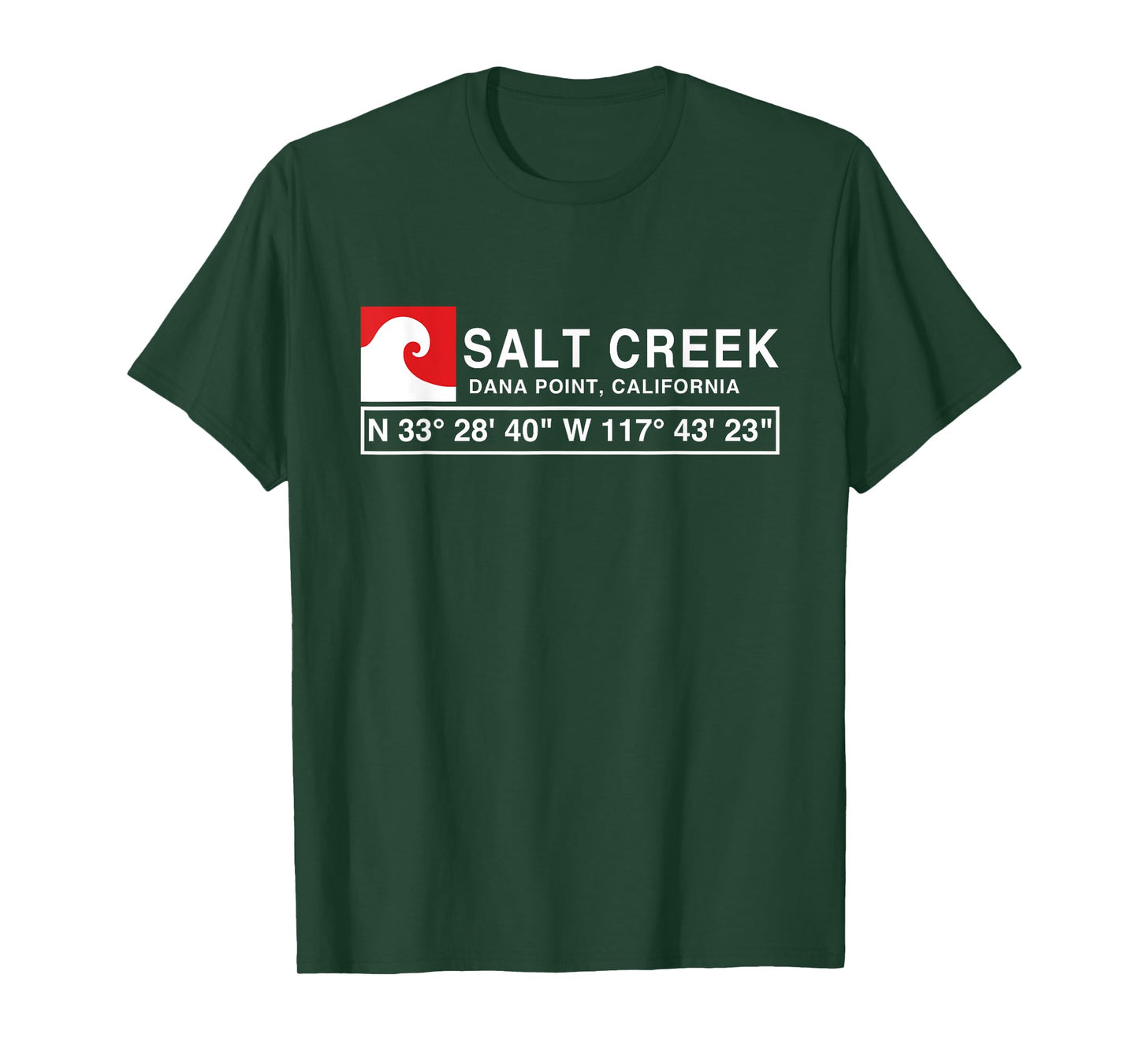 COOL SALT CREEK SURF T-SHIRT WITH GPS COORDINATES T-Shirt