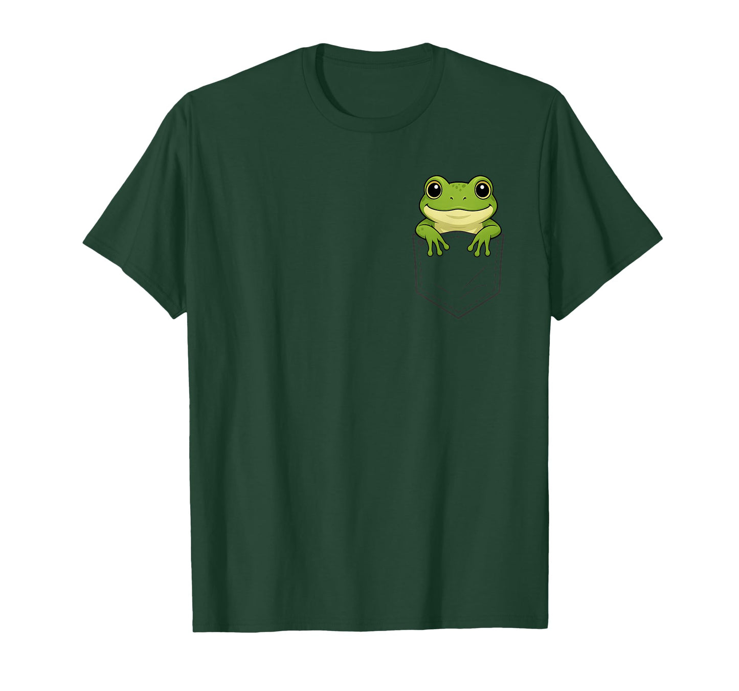 Funny Frog Peeking in Pocket Animal Lover Men Women Kids T-Shirt