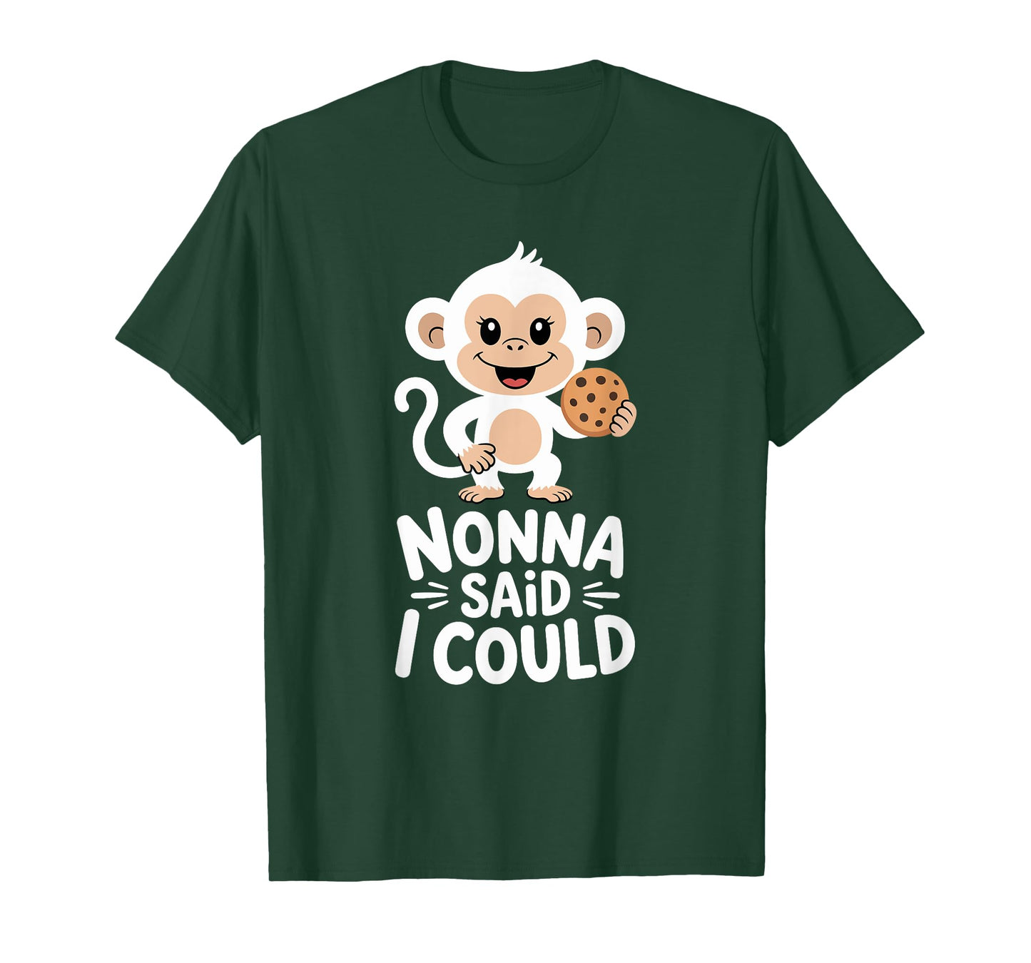 Funny Nonna Said I Could Sweet Monkey Toddler Grandma T-Shirt